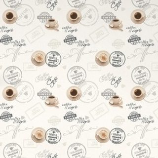 100% Coffee tapet - Køb café tapet med kaffe og kaffekopper