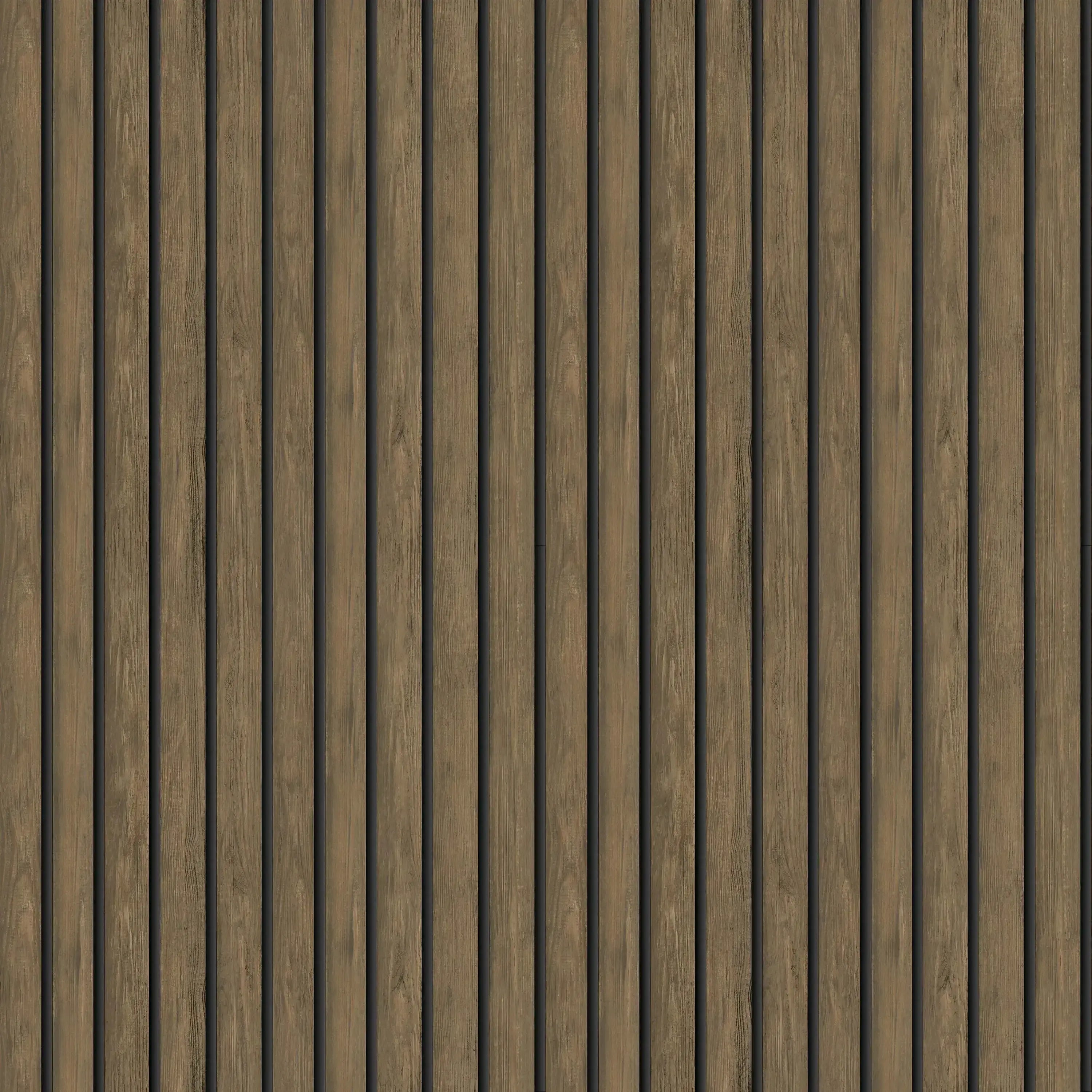 Acacia - Dark Oak tapet med lodret træstruktur i mørk egefiner.