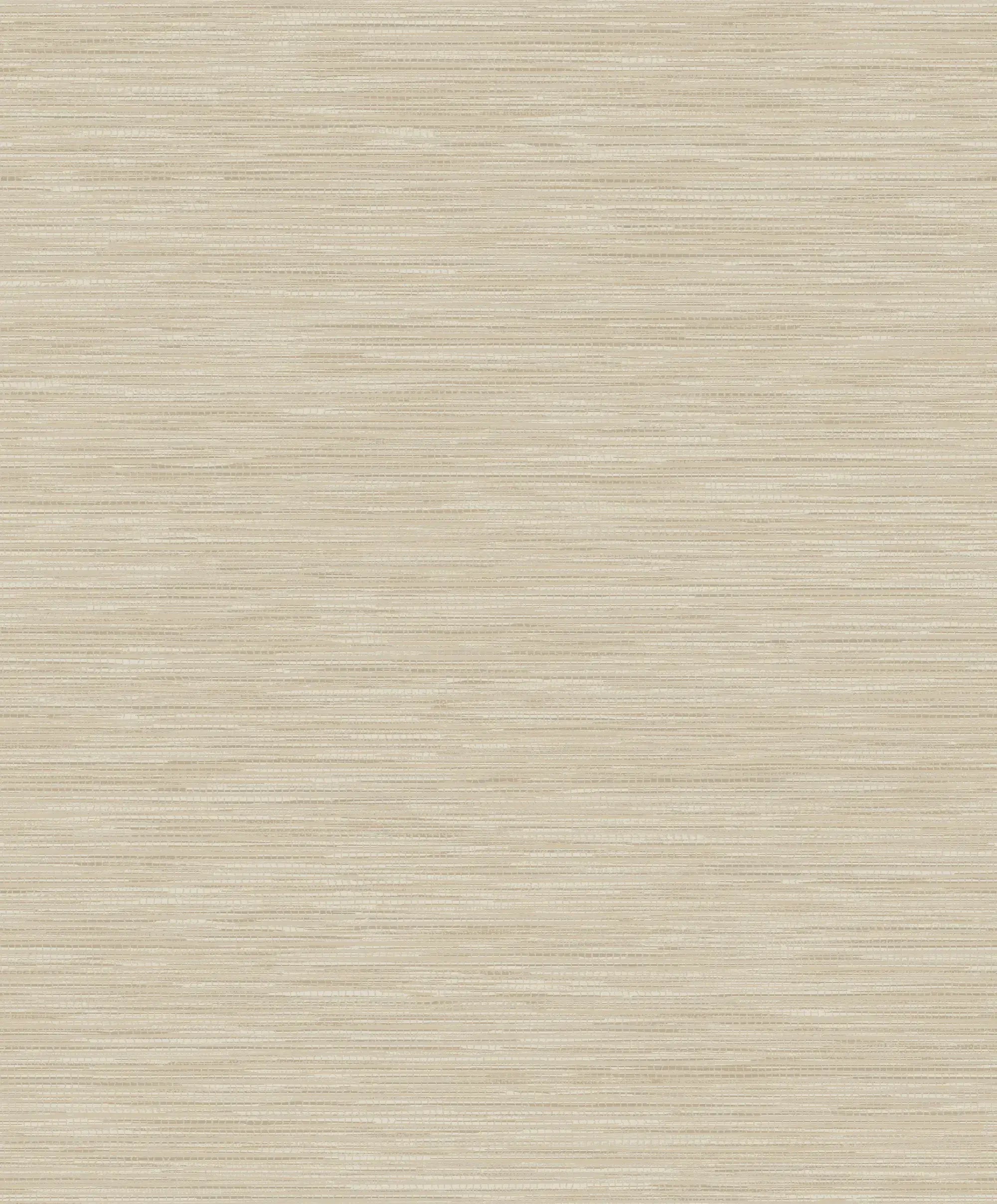 Flad visning af tapeten Bambara Texture - Taupe med en ensartet, stribet overflade. Perfekt til en minimalistisk stil.