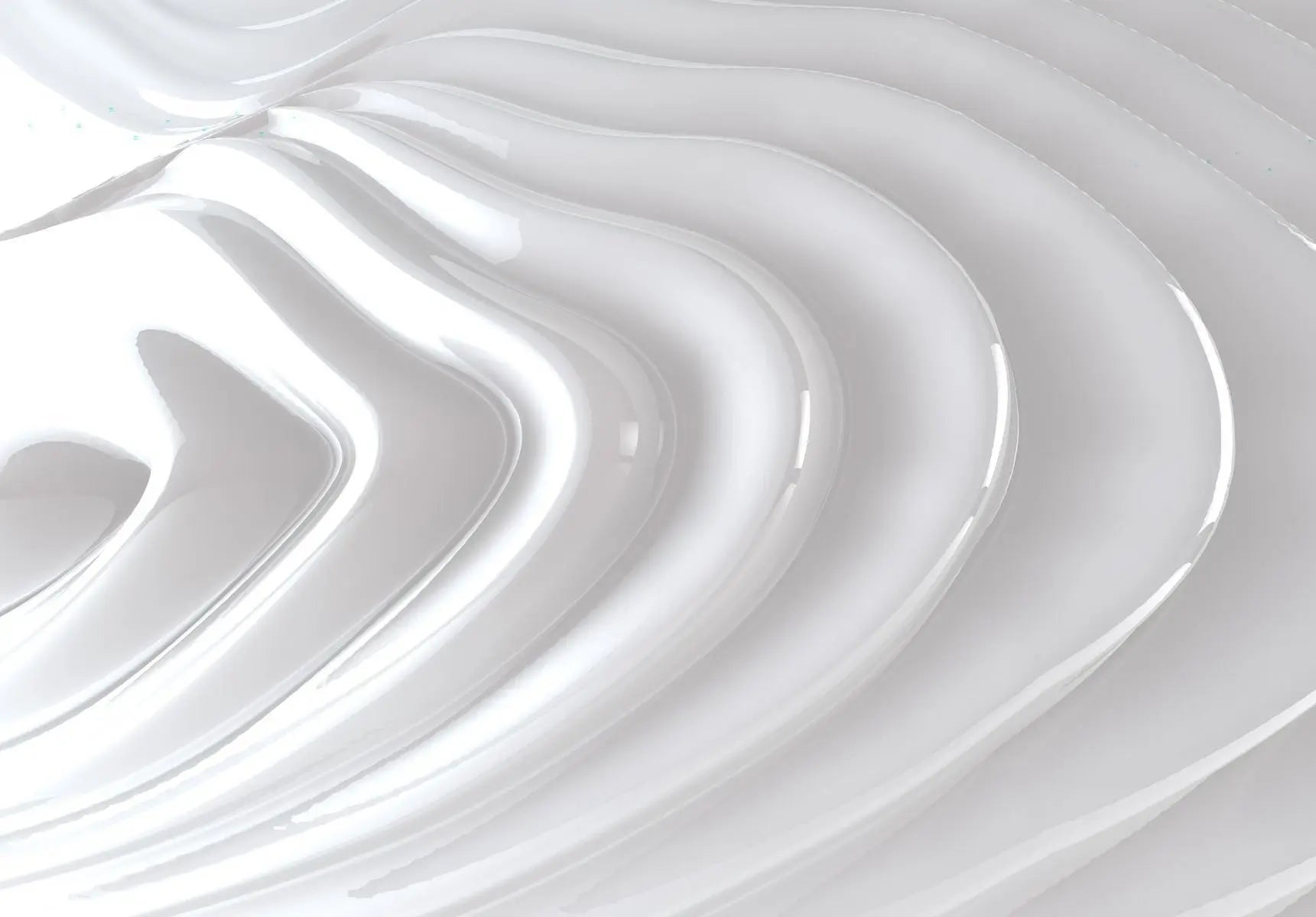 Billede 1 af Fototapet - Blanke hvide bølgende linjer på grå baggrund