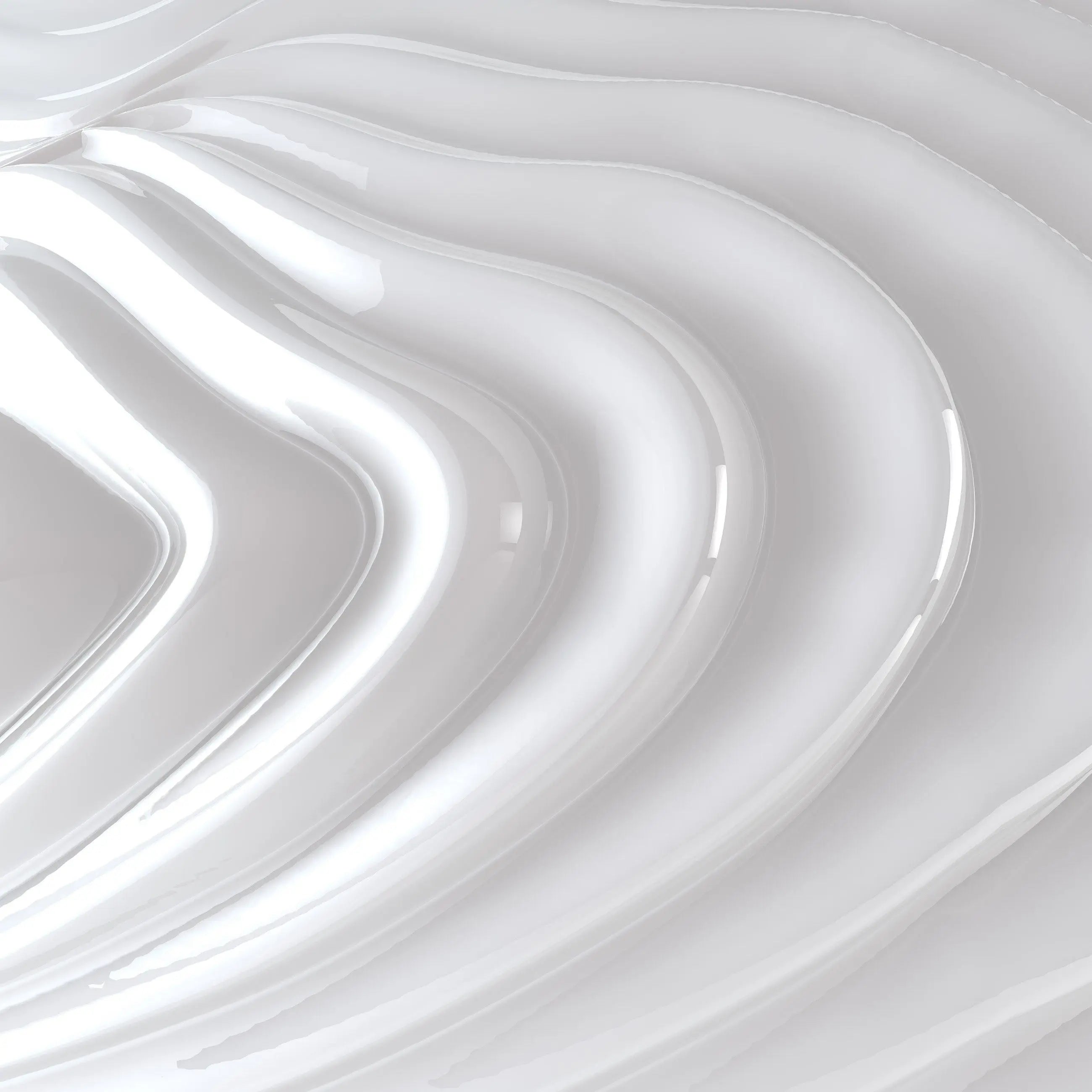 Billede 15 af Fototapet - Blanke hvide bølgende linjer på grå baggrund