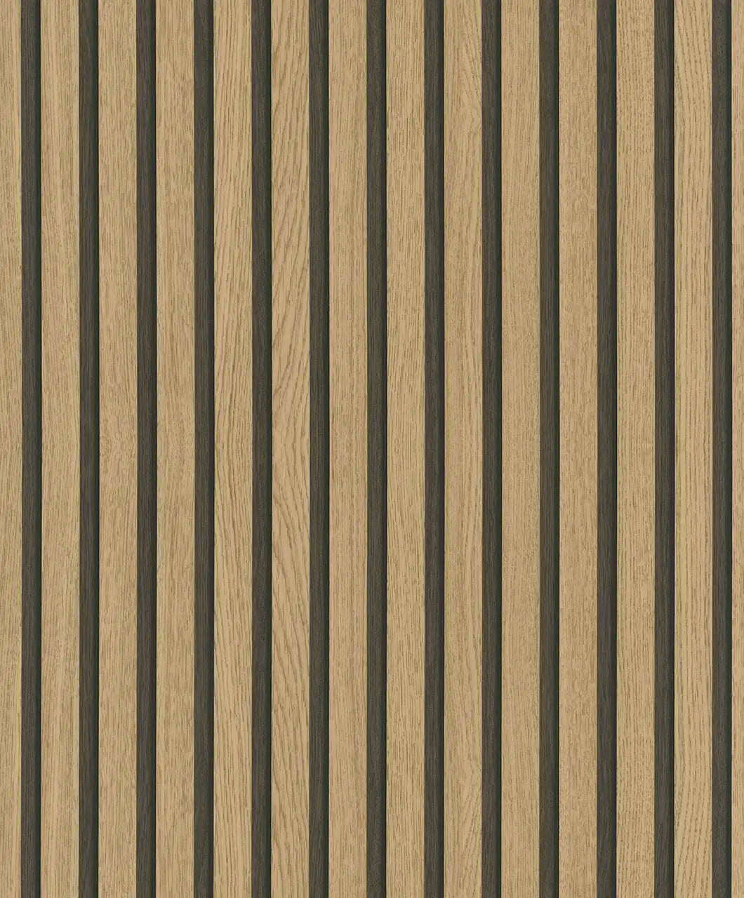 Tæt på visning af Botanic Striation - Eucalyptus tapet med lodrette striber i træstruktur.