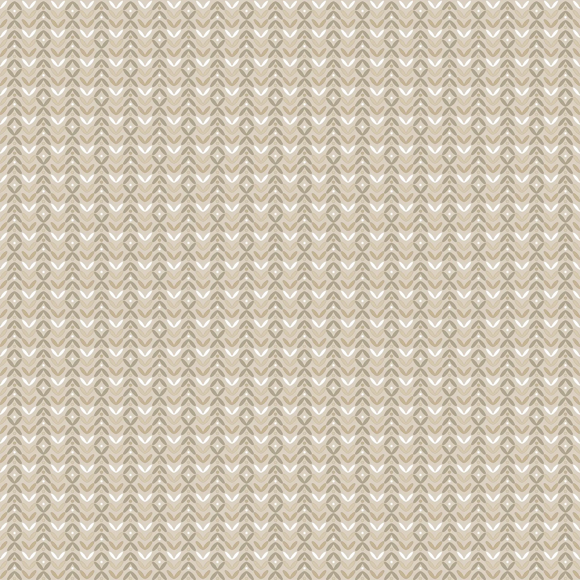 Detaljeret visning af Delicate Zigzags - Dune tapet med delikate zigzag-mønstre i neutrale toner.