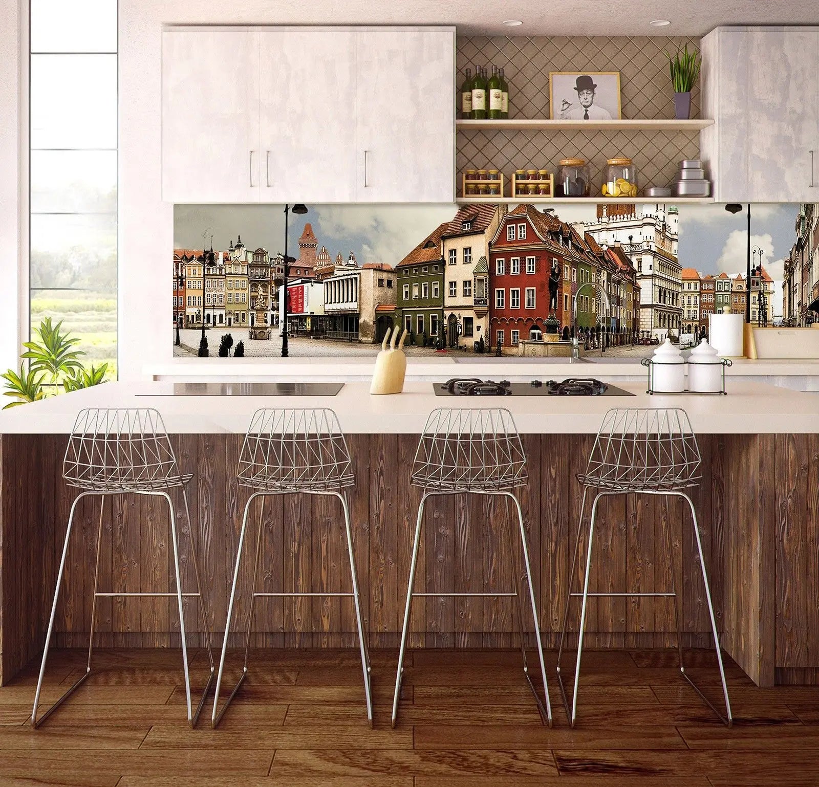 Billede 9 af Fototapet - Farverig torveplads med historiske bygninger i Poznań, Polen