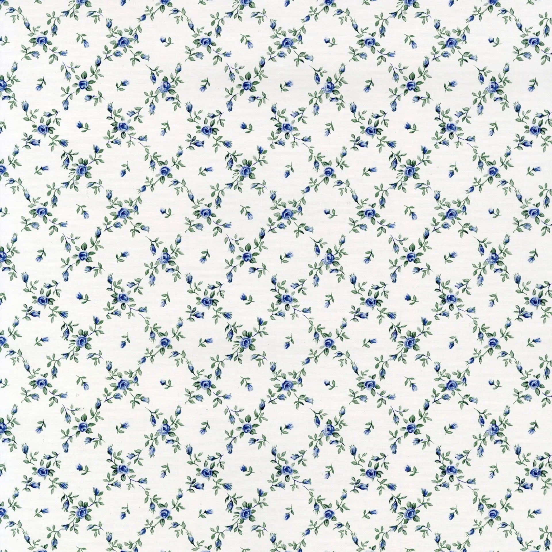 Selvklæbende folie Folio Pro med blå blomstermønster, 45x200cm, dekorationsfolie