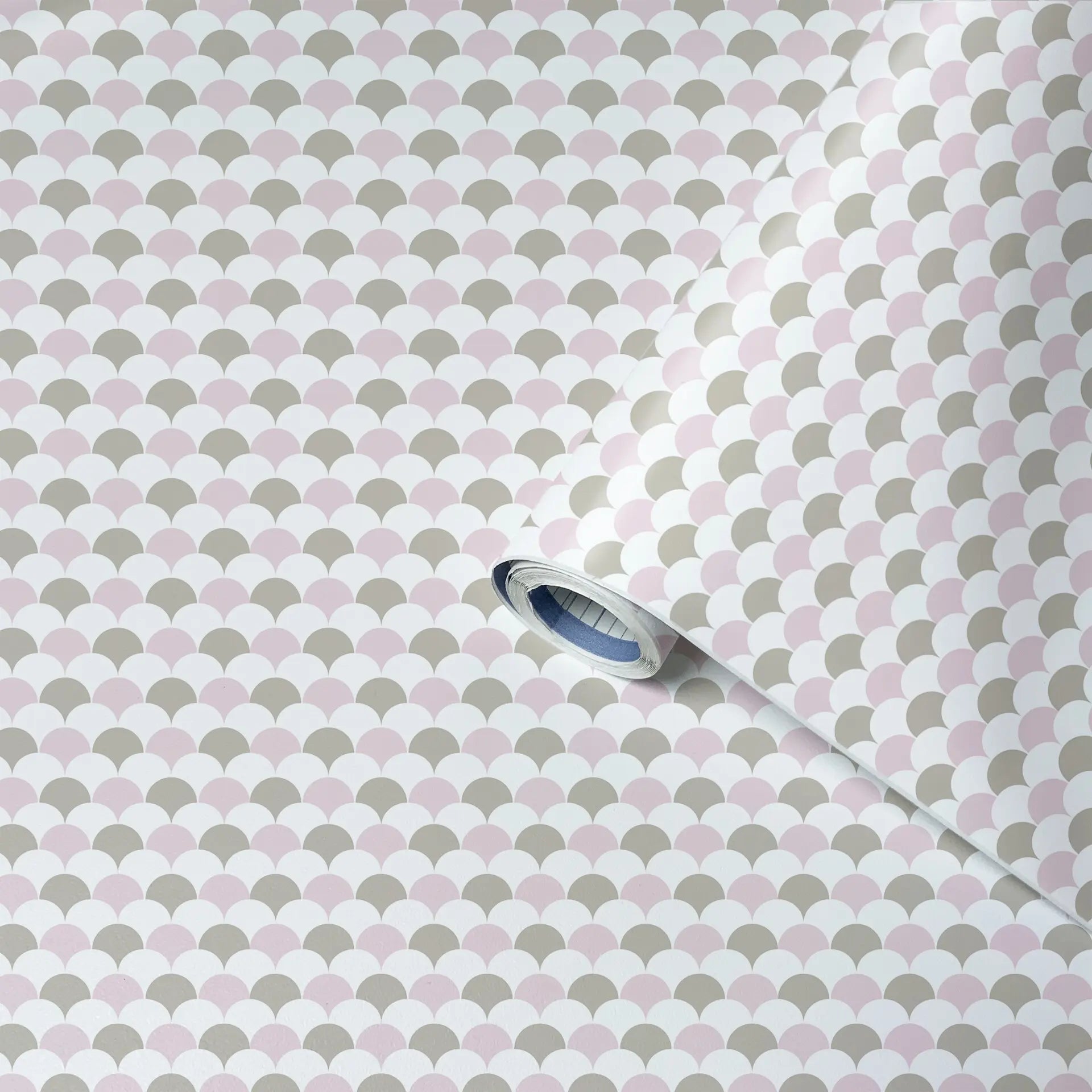 Selvklæbende folie med pastel skæl mønster, Folio Pro 45x200cm