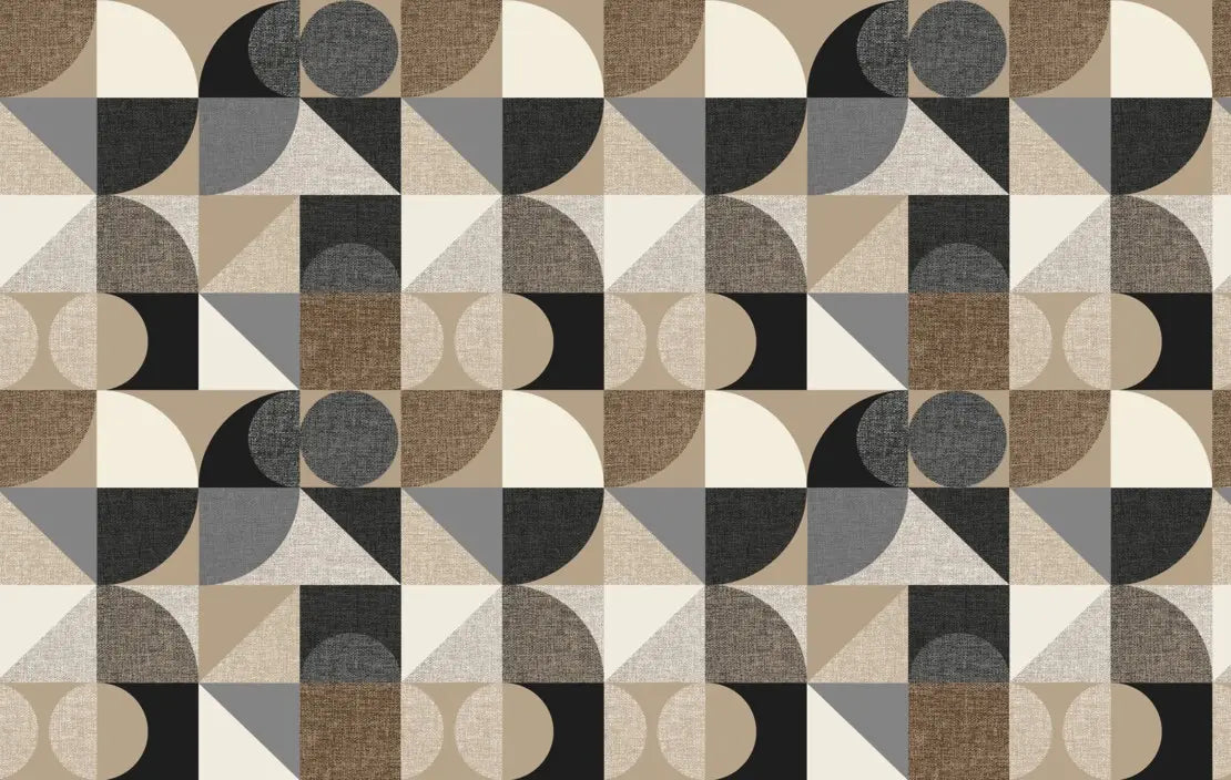 Folio Pro - Retro Harmony 45x200cm selvklæbende dekorationsfolie med geometrisk mønster