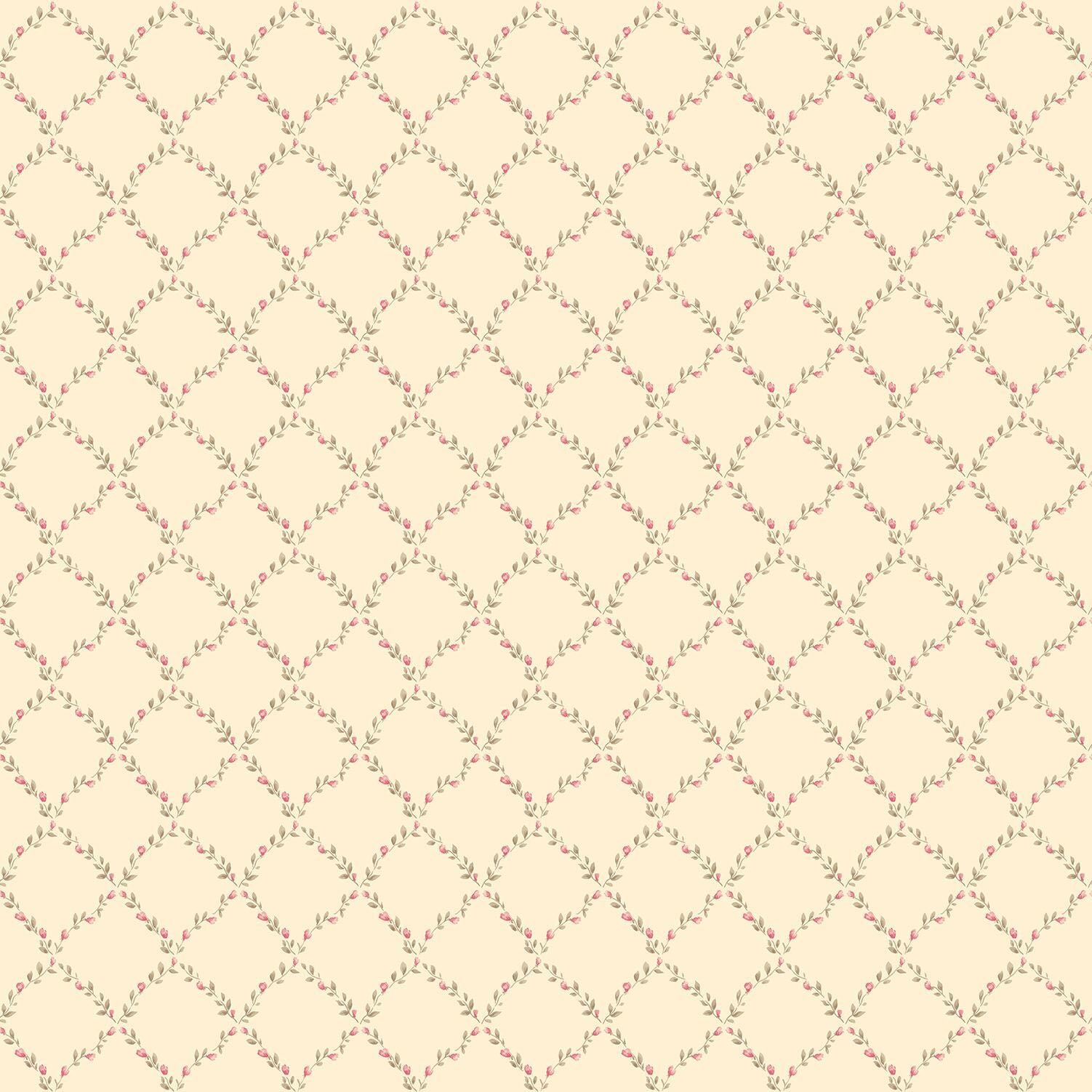 G67904-Harlekin tern af pink blomster - Køb flot antiklook tapet her