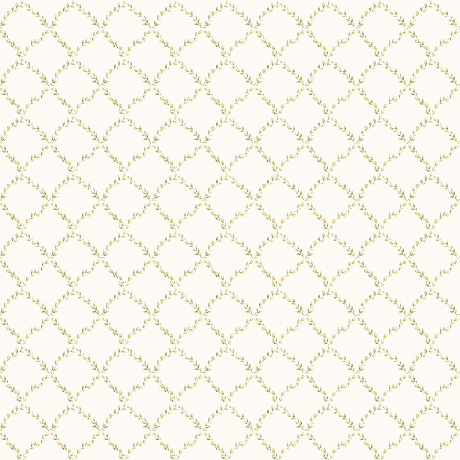 G67907-Harlekin tern af gule blomster - Køb flot tapet online