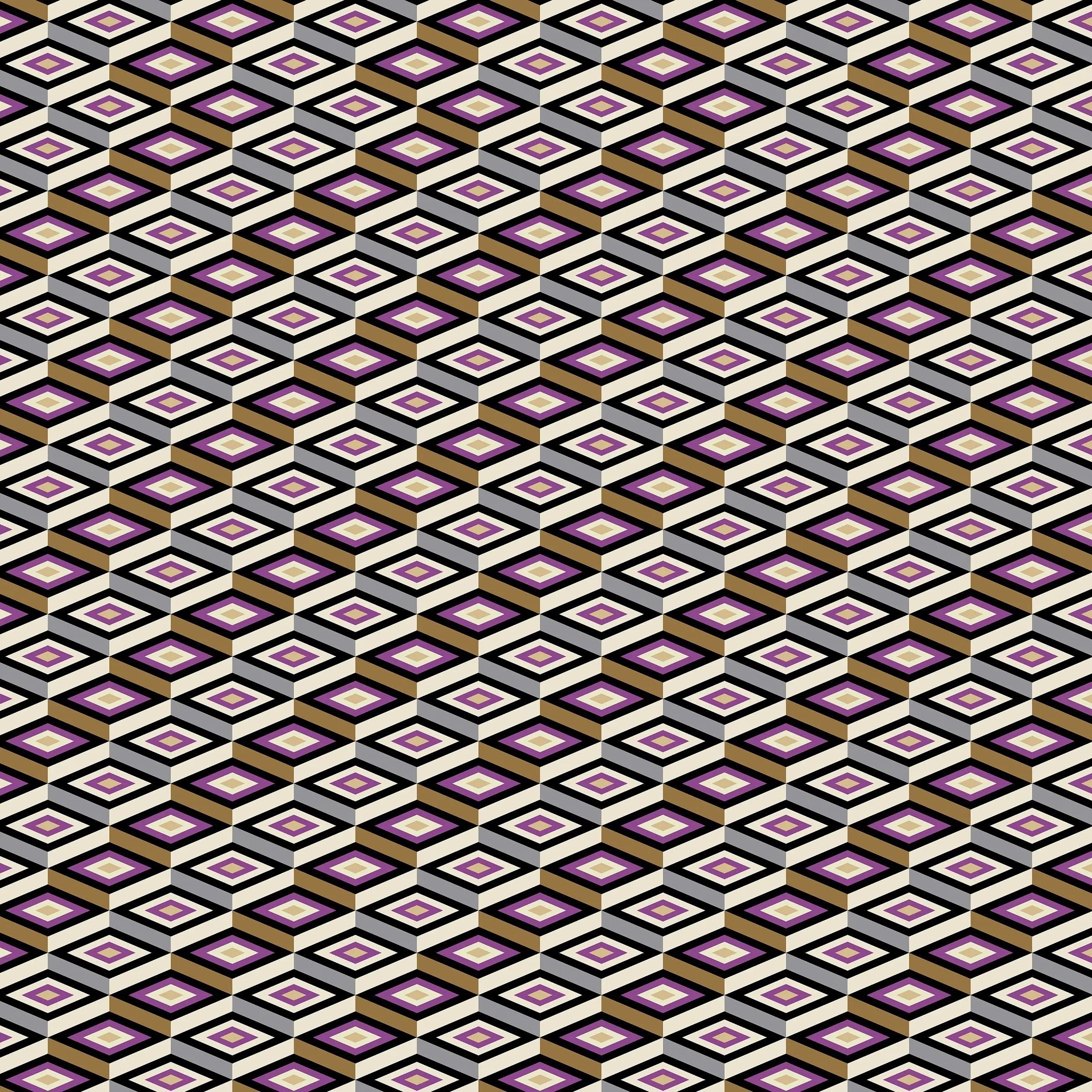 Billede 8 af Fototapet - Gentagende geometrisk mønster med tredimensionelle kuber og farver