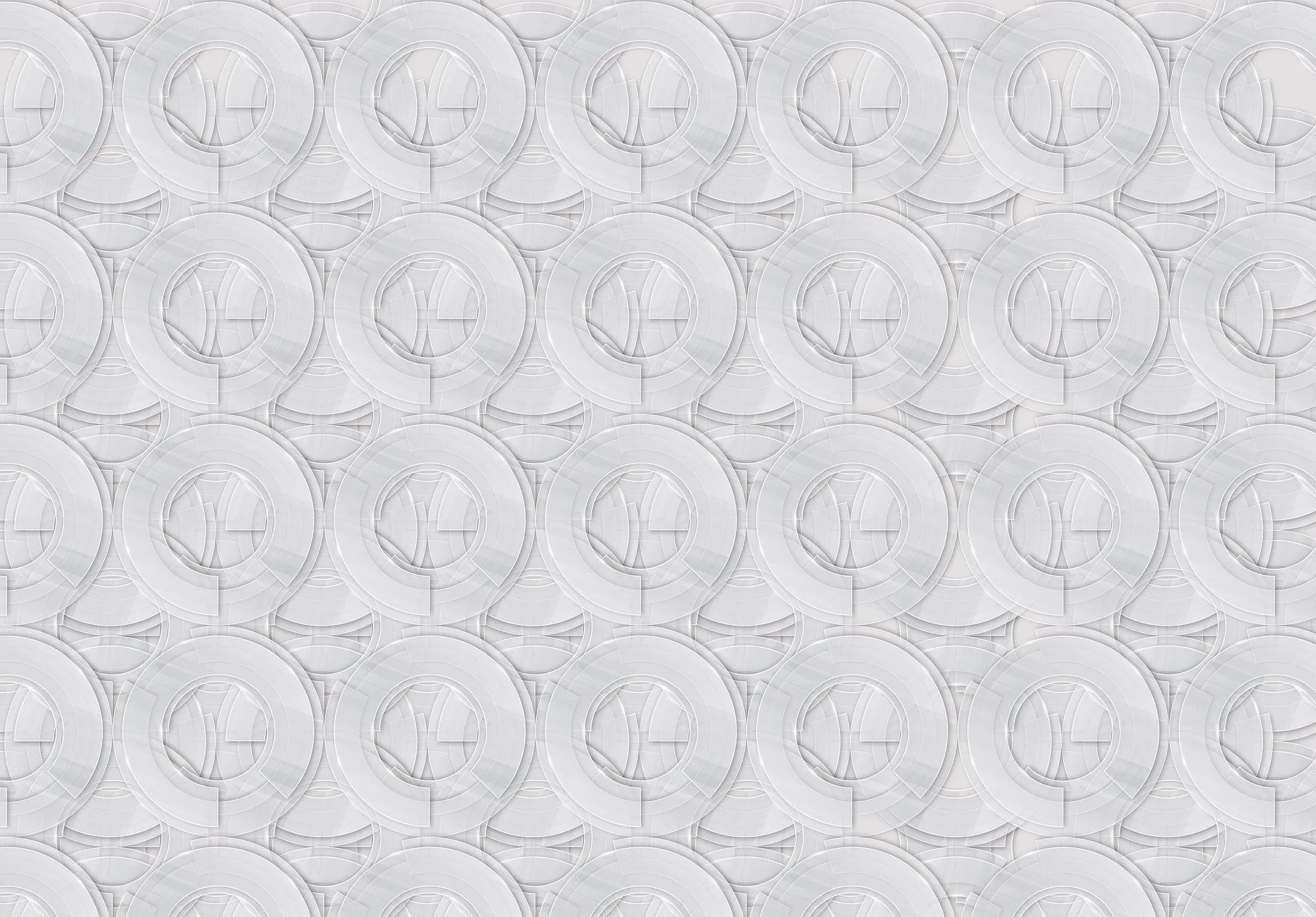 Billede 13 af Fototapet - Gentaget mønster af overlappende cirkler med gennemsigtighed