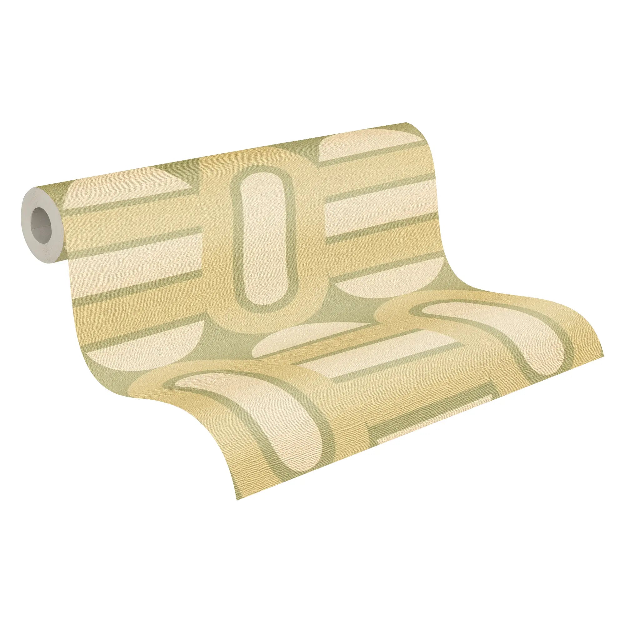 Tapetrulle med Gloria - Vintage Olive mønster i olivenfarvet design.