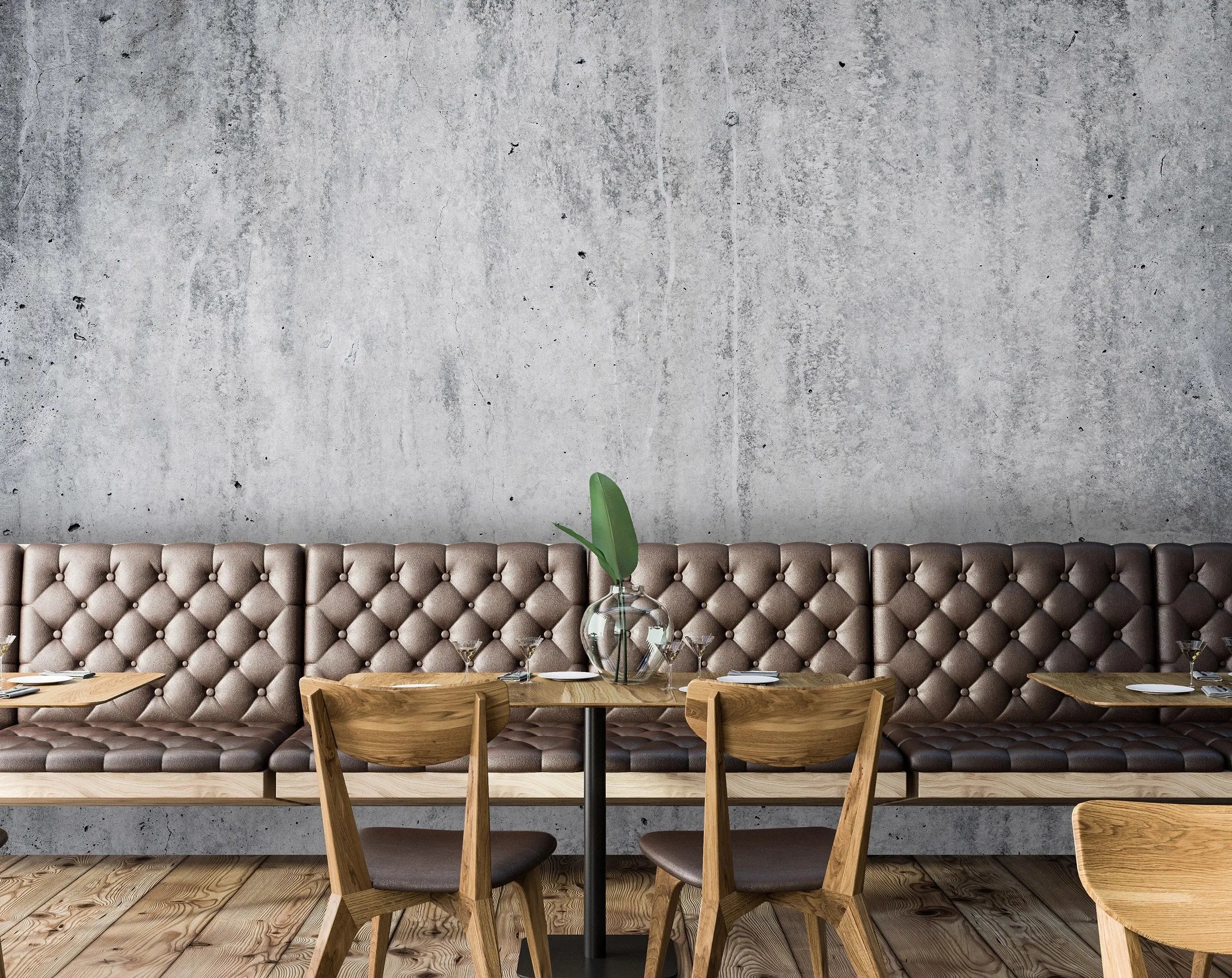 Billede 11 af Fototapet - Grå betonvæg med ujævn overflade