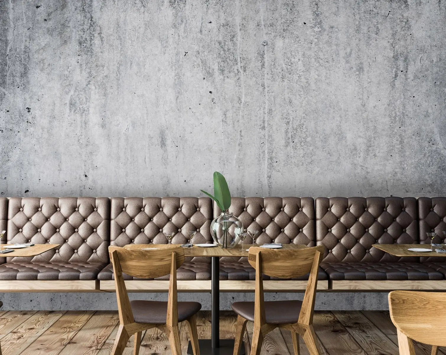 Billede 3 af Fototapet - Grå betonvæg med ujævn overflade