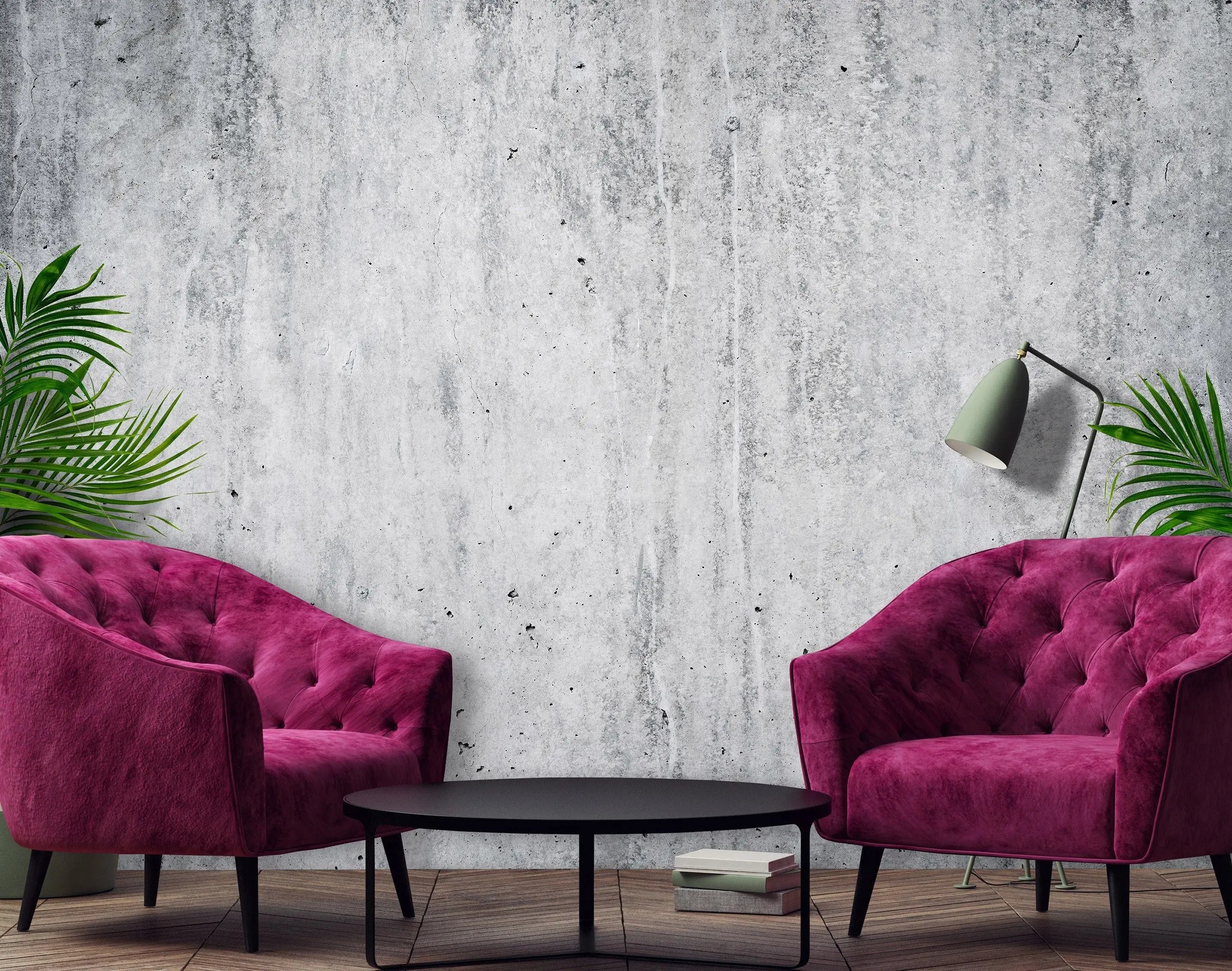 Billede 9 af Fototapet - Grå betonvæg med ujævn overflade