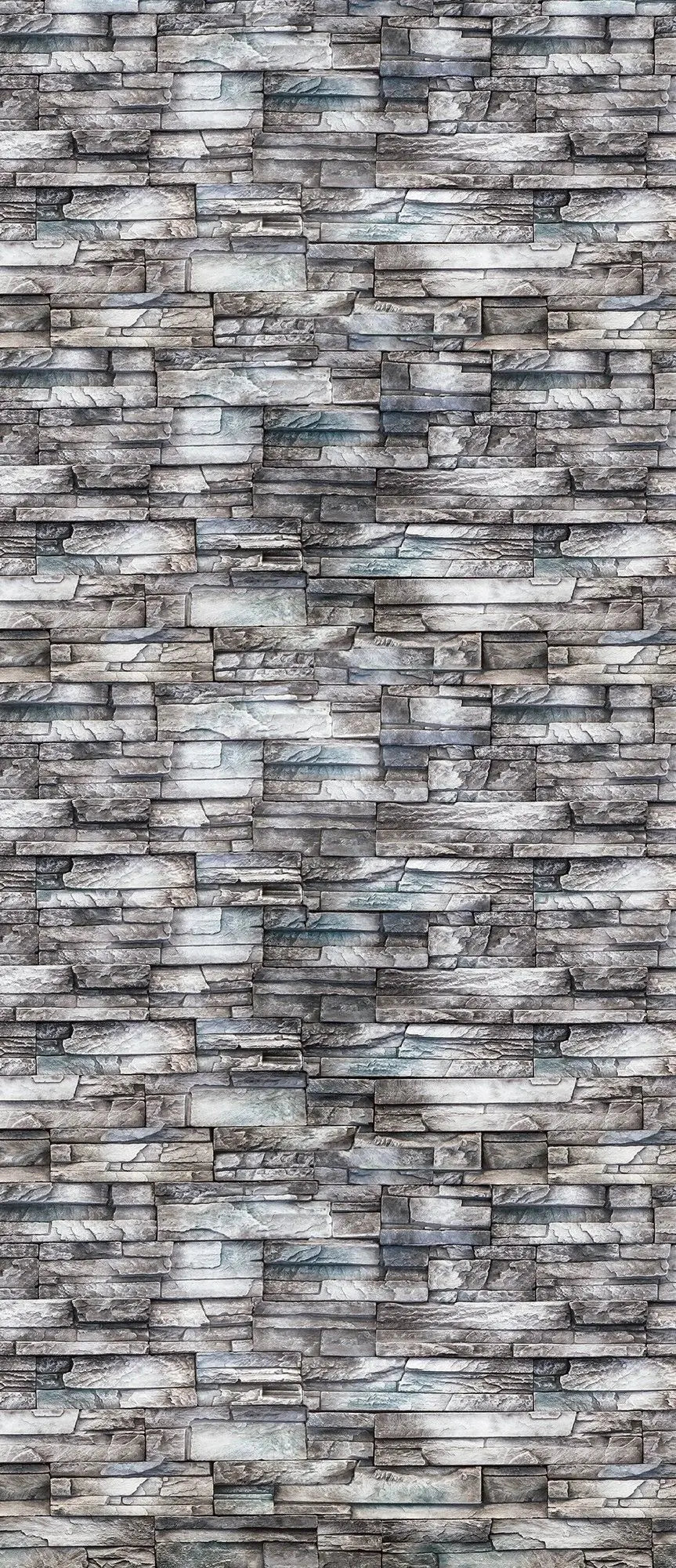 Billede 16 af Fototapet - Grå stenvæg med mønstret struktur