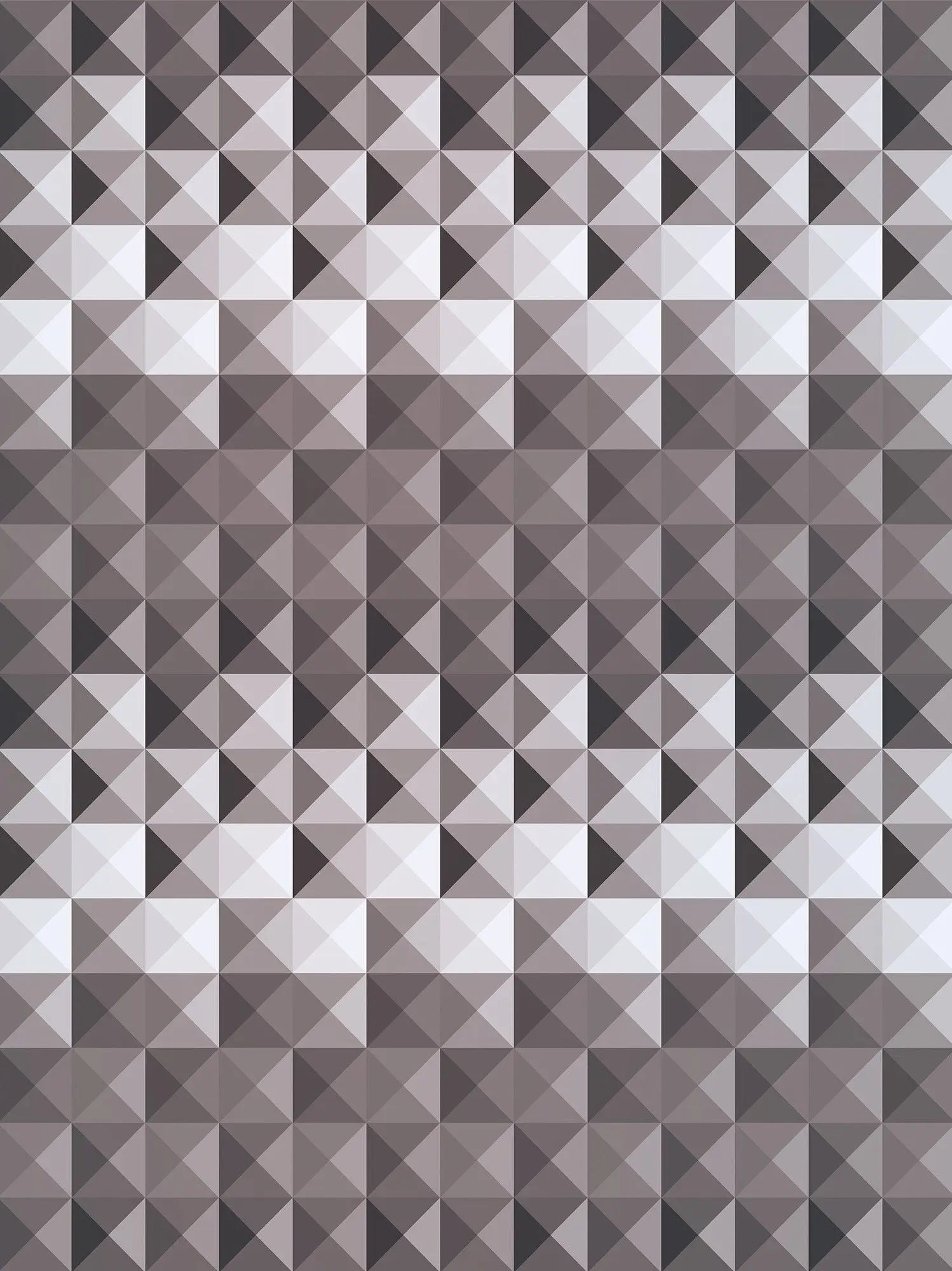 Billede 16 af Fototapet - Gråt geometrisk mønster af kvadratiske trekanter