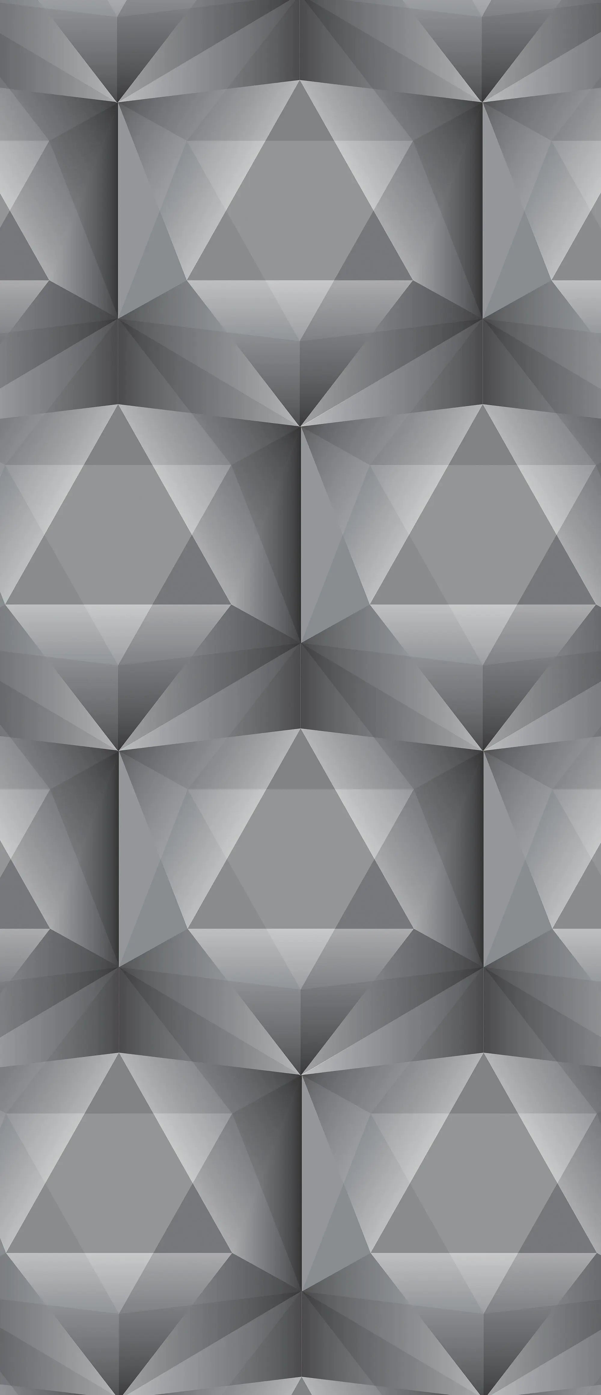 Billede 20 af Fototapet - Gråt geometrisk mønster med tredimensionelle firkanter