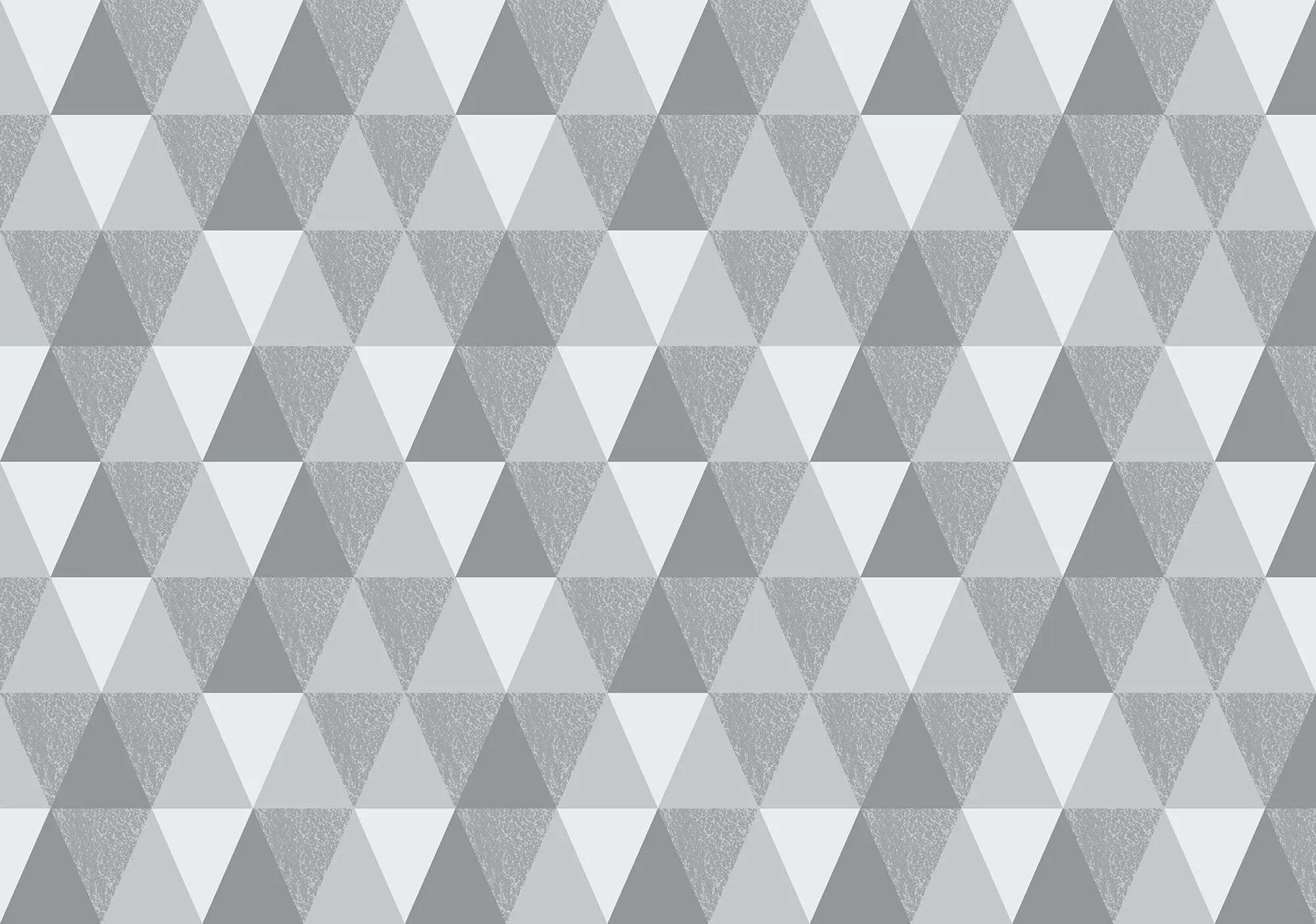 Billede 1 af Fototapet - Gråt geometrisk mønster med trekanter