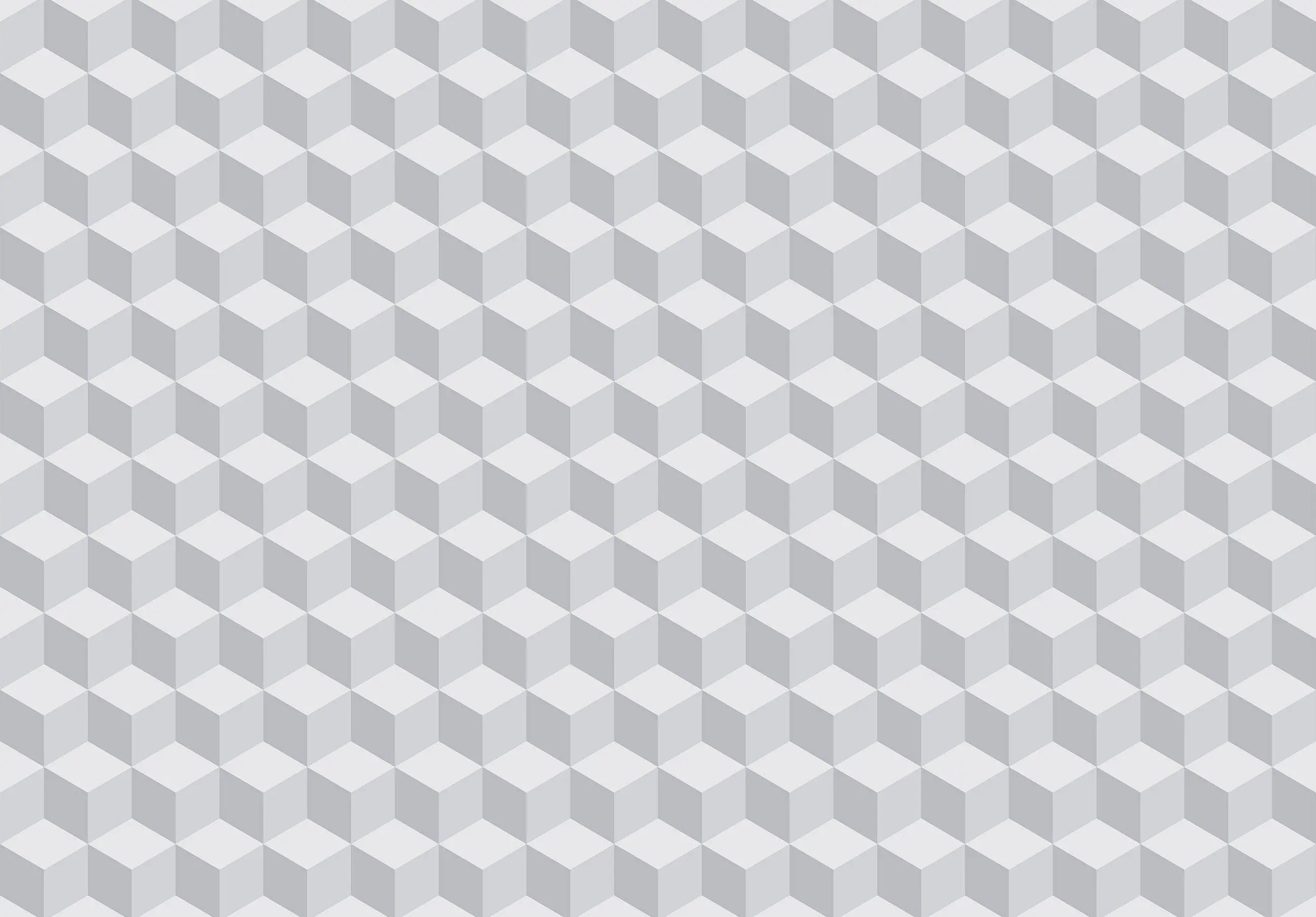 Billede 11 af Fototapet - Gråt tredimensionelt kubemønster