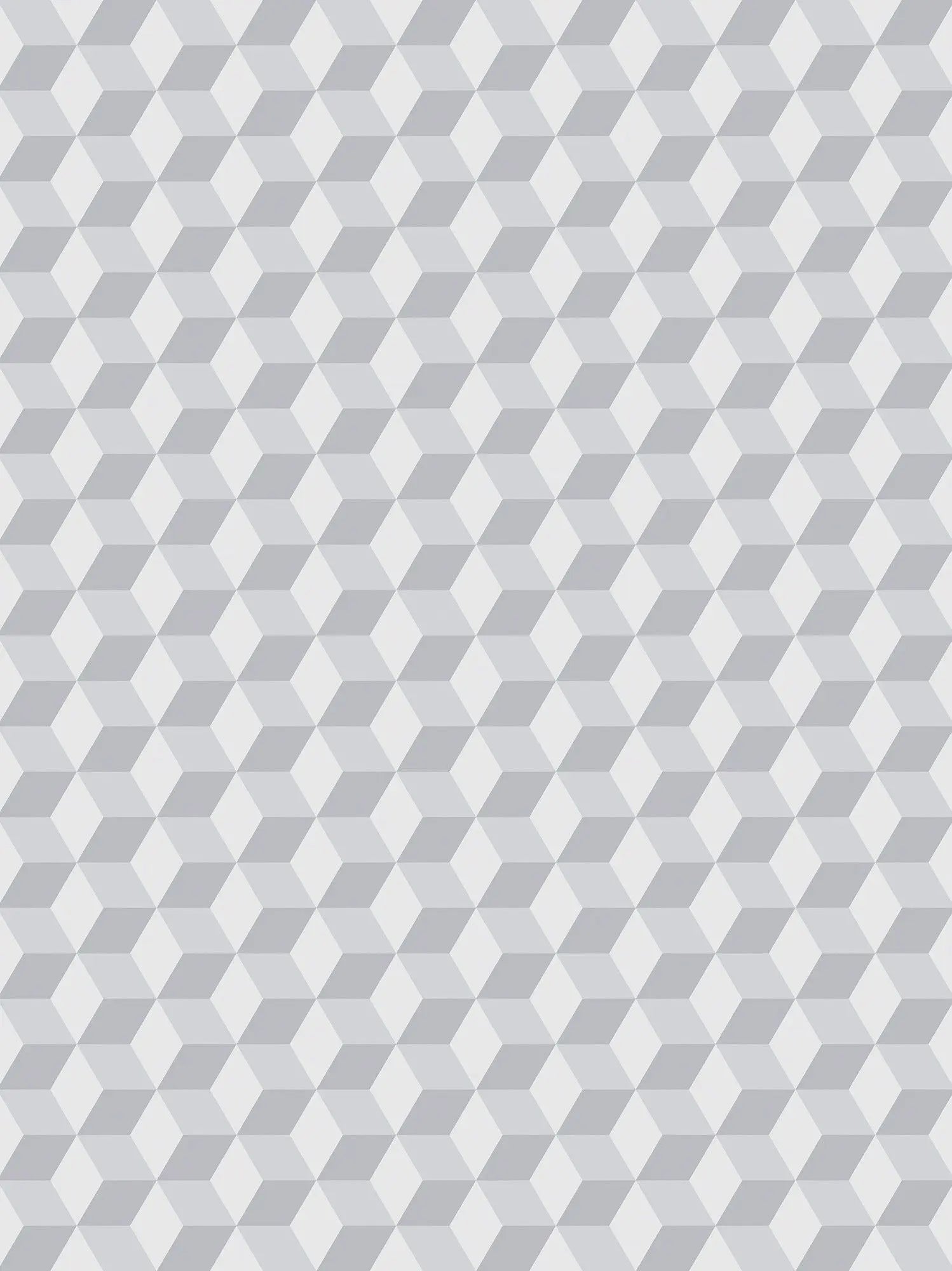 Billede 17 af Fototapet - Gråt tredimensionelt kubemønster