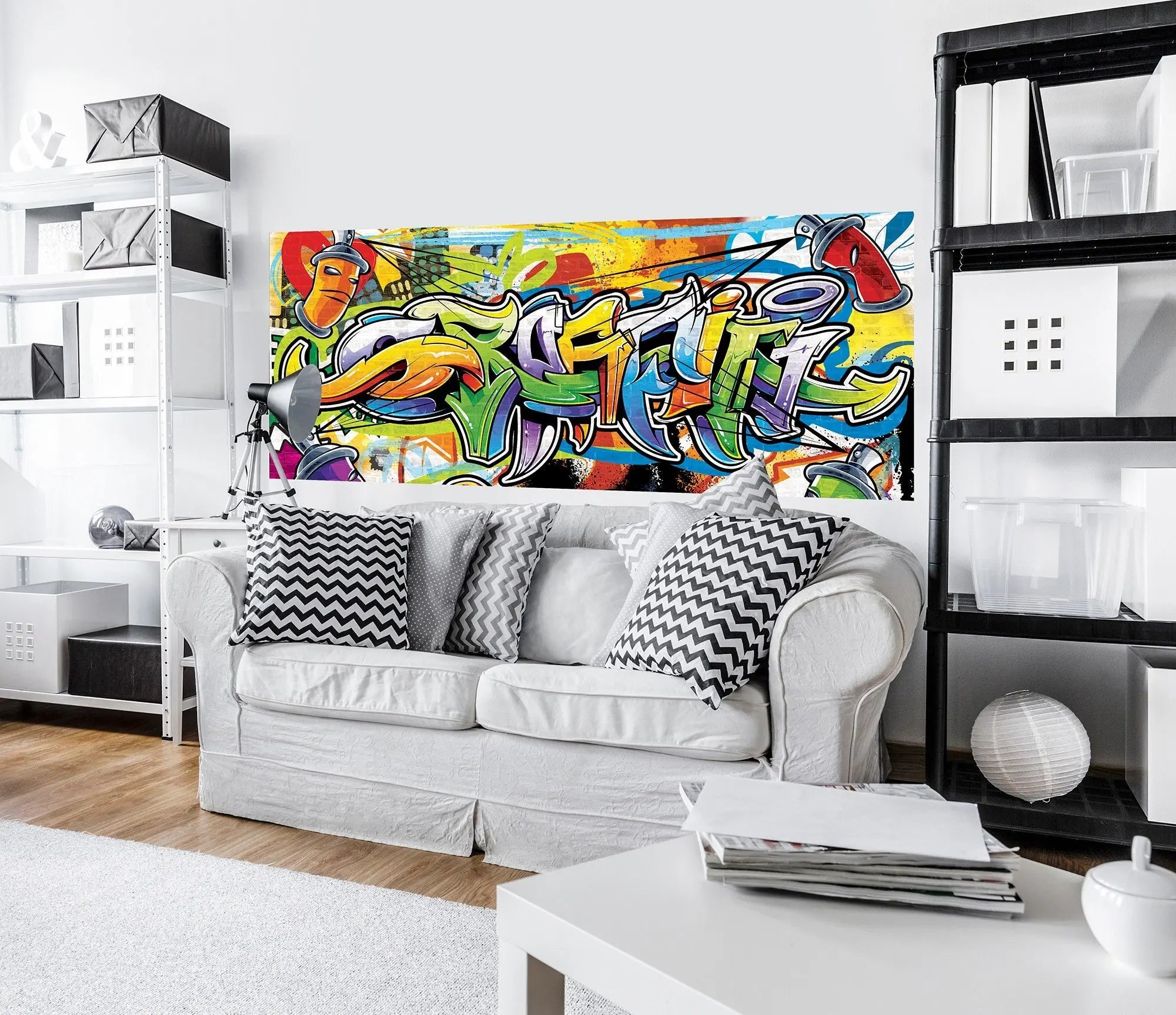 Billede 8 af Fototapet - Graffiti tags med flotte farver