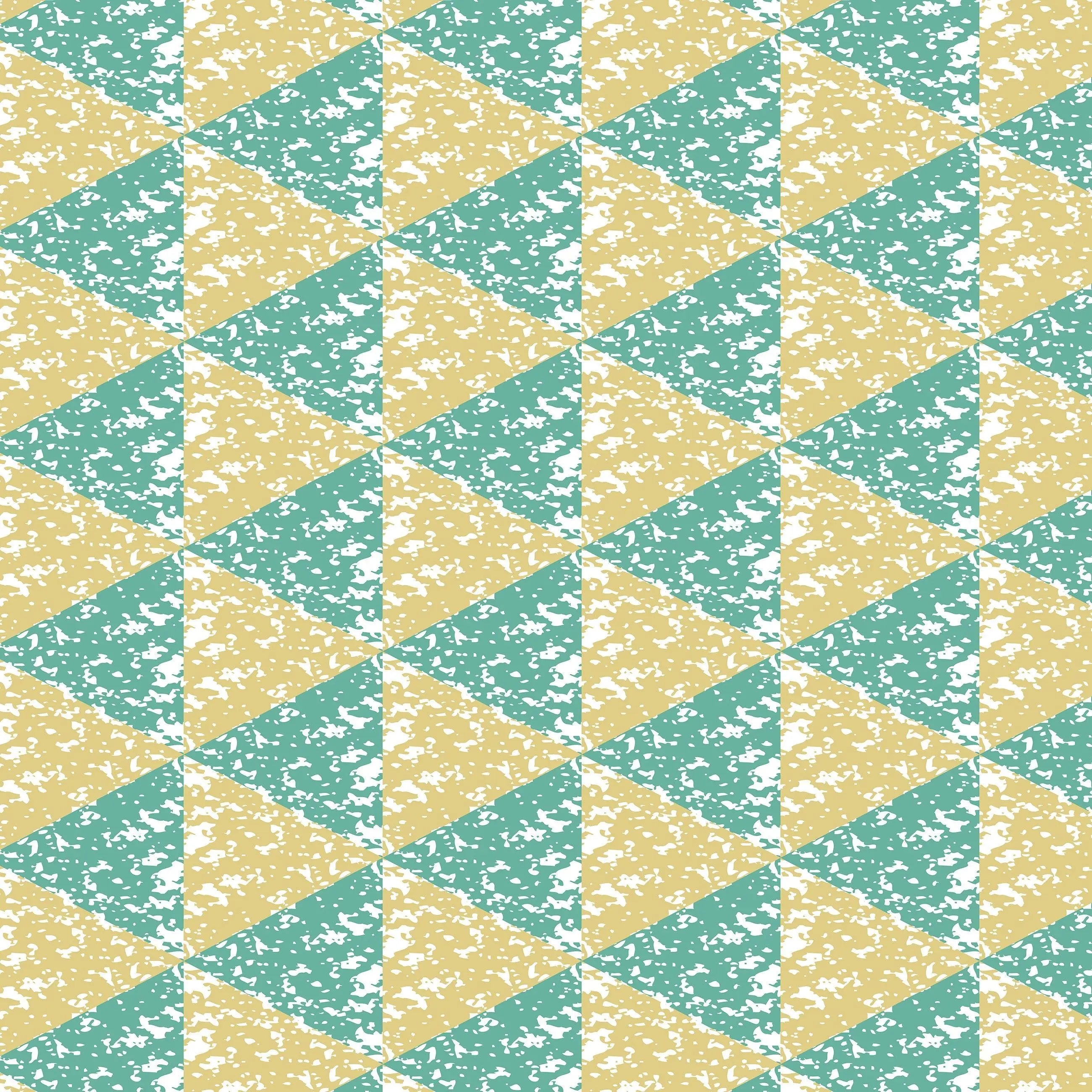 Billede 15 af Fototapet - Gul og grøn trekantet mønster med grunge tekstur