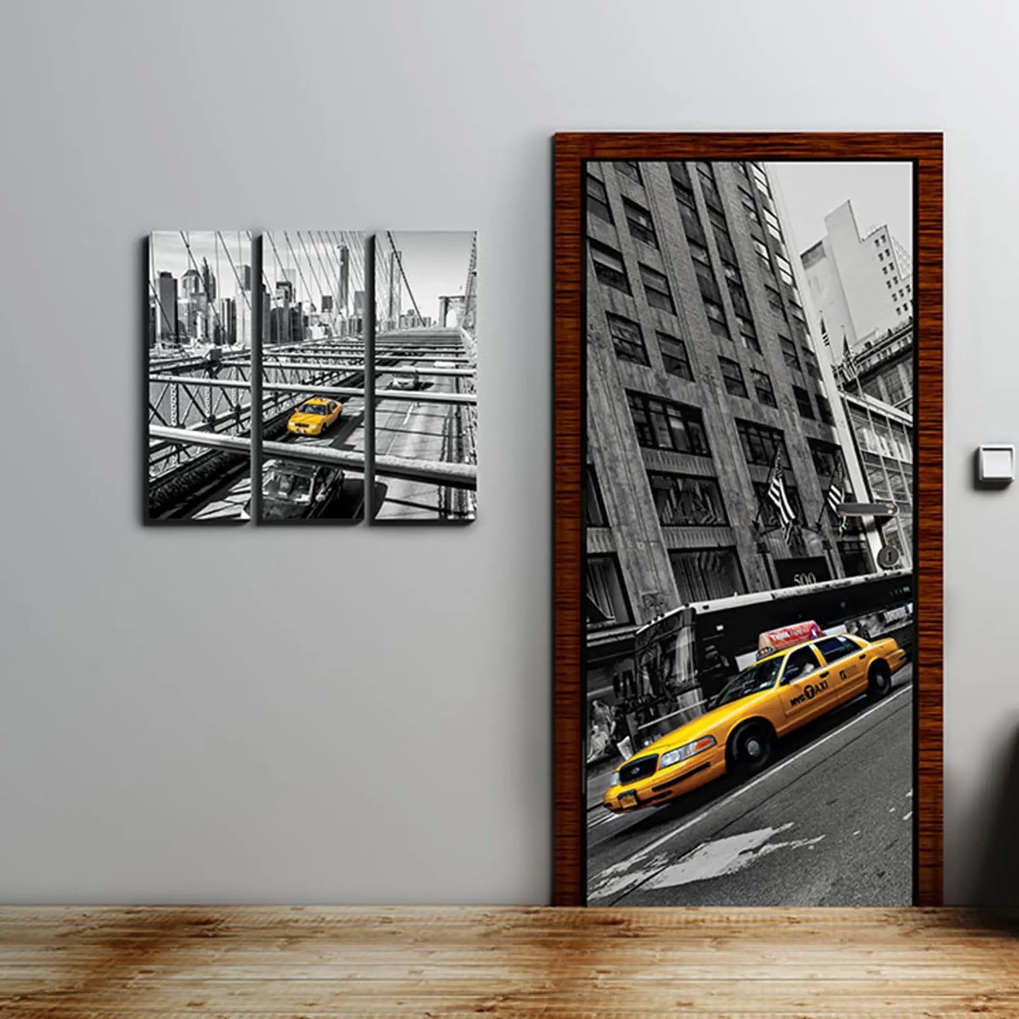Billede 7 af Fototapet - Gule taxier på gaden i New York
