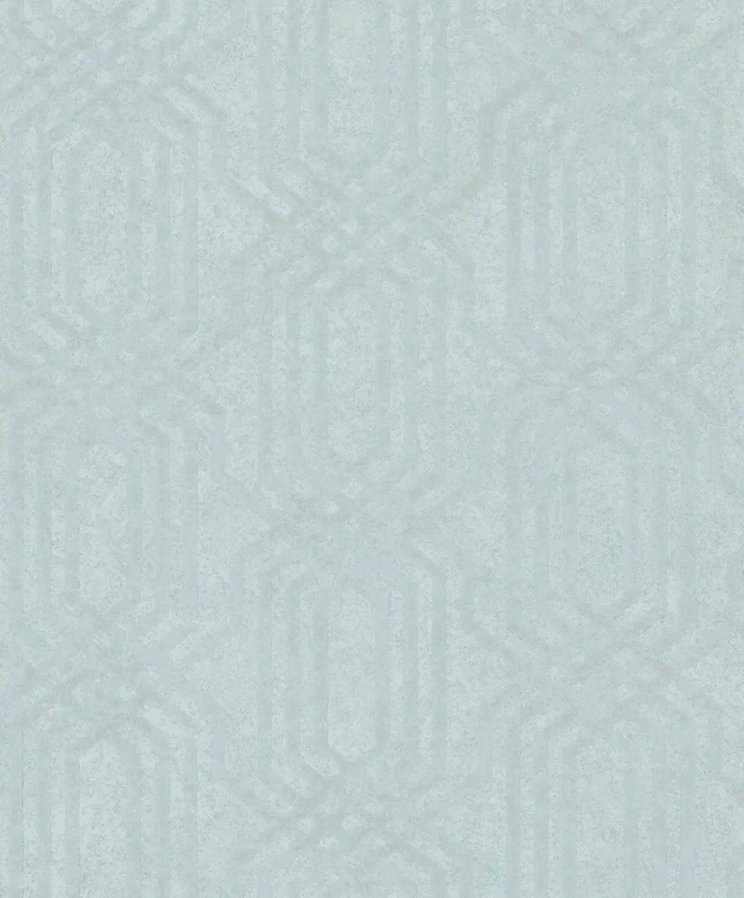 Detaljeret nærbillede af Habitat Echo - Mist tapet med geometrisk mønster i lysegrå nuancer.