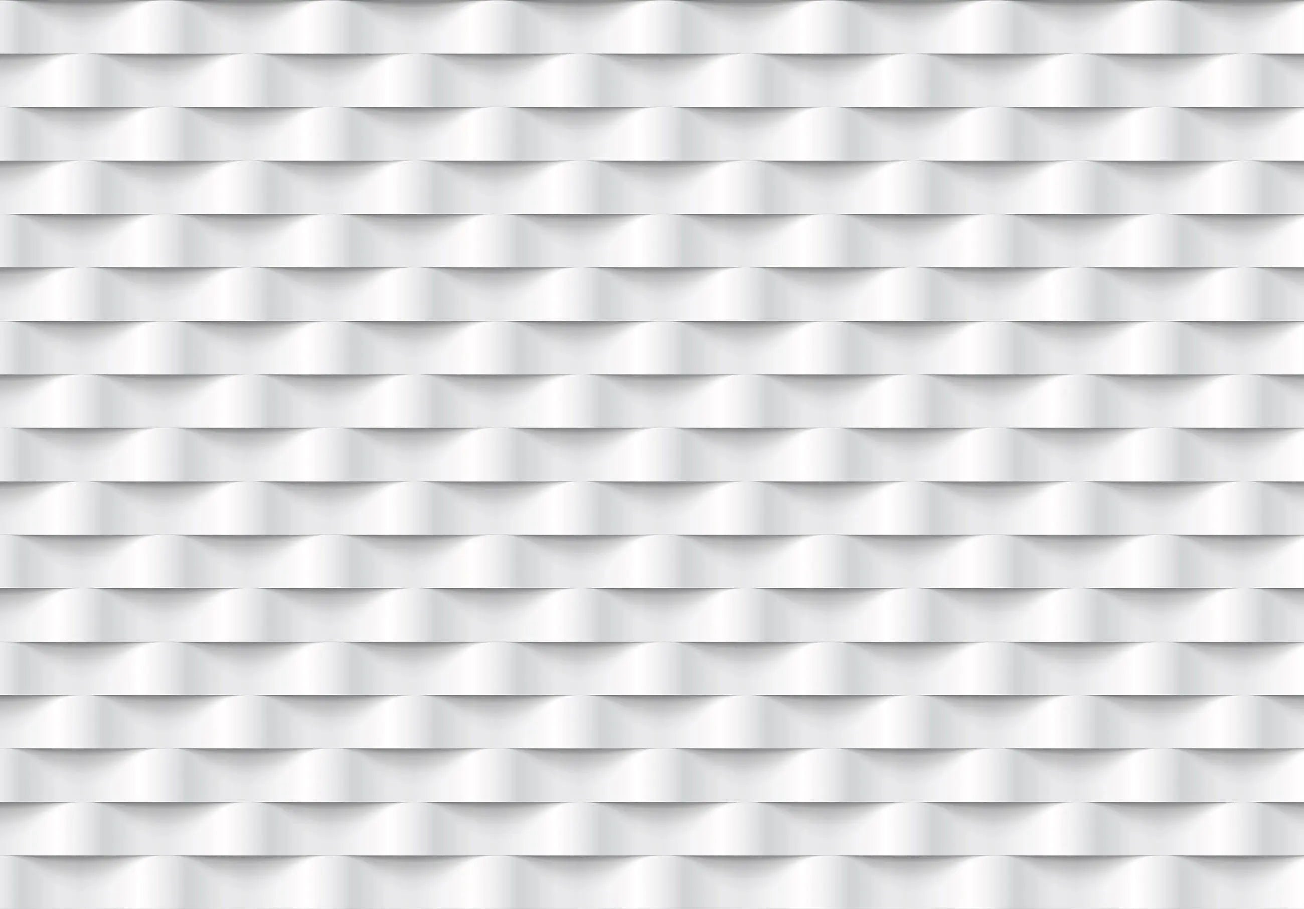 Billede 3 af Fototapet - Hvidt tredimensionelt geometrisk mønster