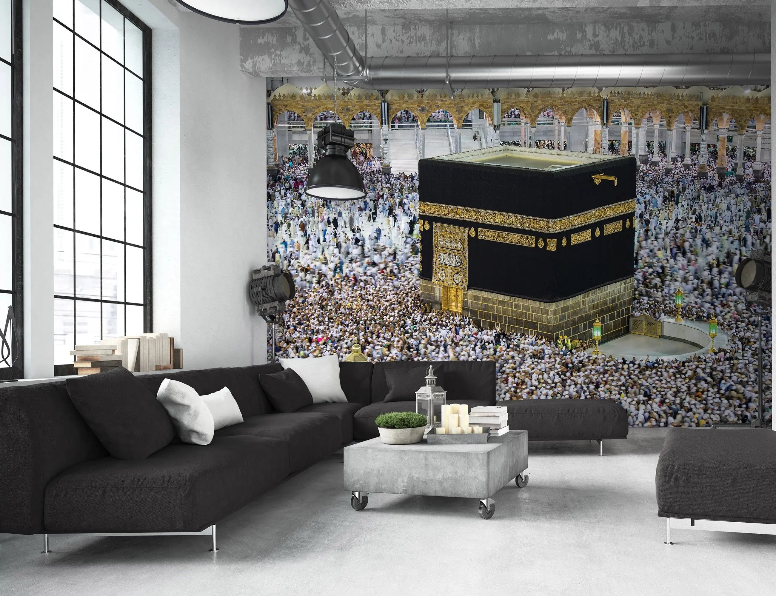 Billede 3 af Fototapet - Ka'baen omgivet af pilgrimme i Mekka, Saudi-Arabien