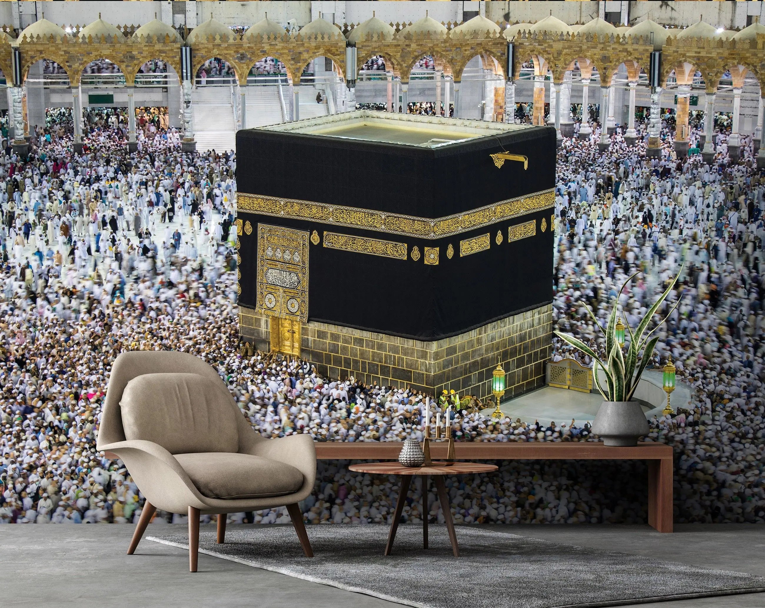 Billede 4 af Fototapet - Ka'baen omgivet af pilgrimme i Mekka, Saudi-Arabien