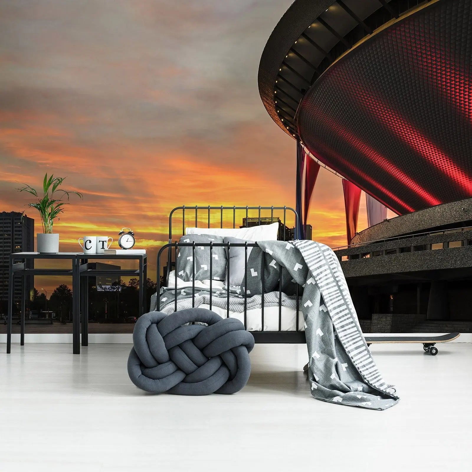 Billede 10 af Fototapet - Katowice Spodek ved solnedgang