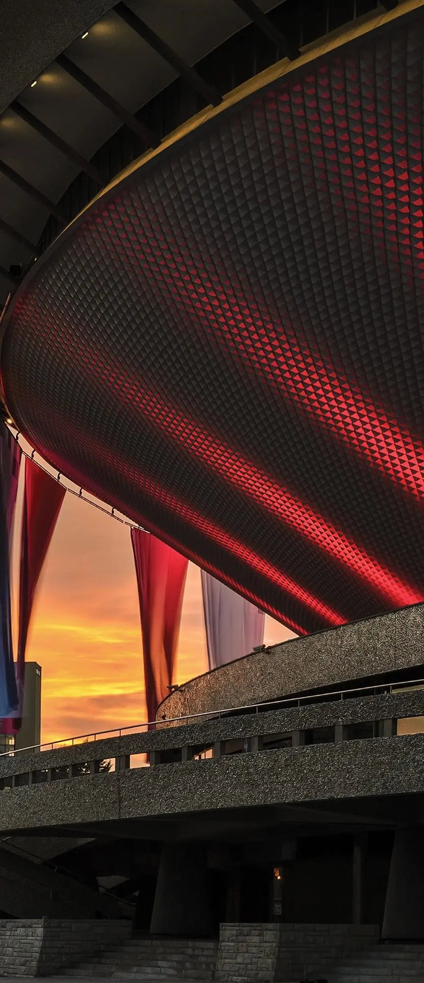 Billede 11 af Fototapet - Katowice Spodek ved solnedgang