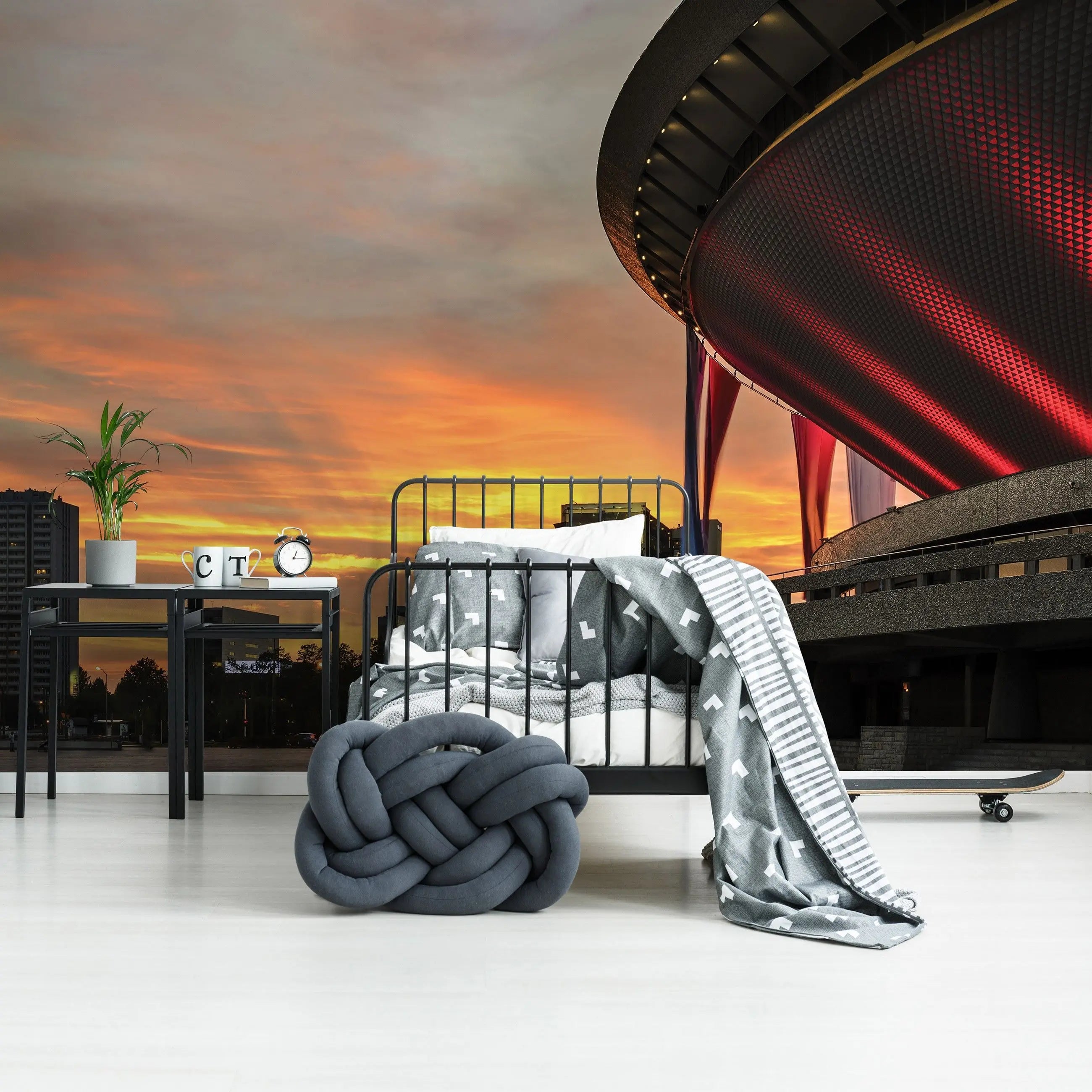 Billede 14 af Fototapet - Katowice Spodek ved solnedgang