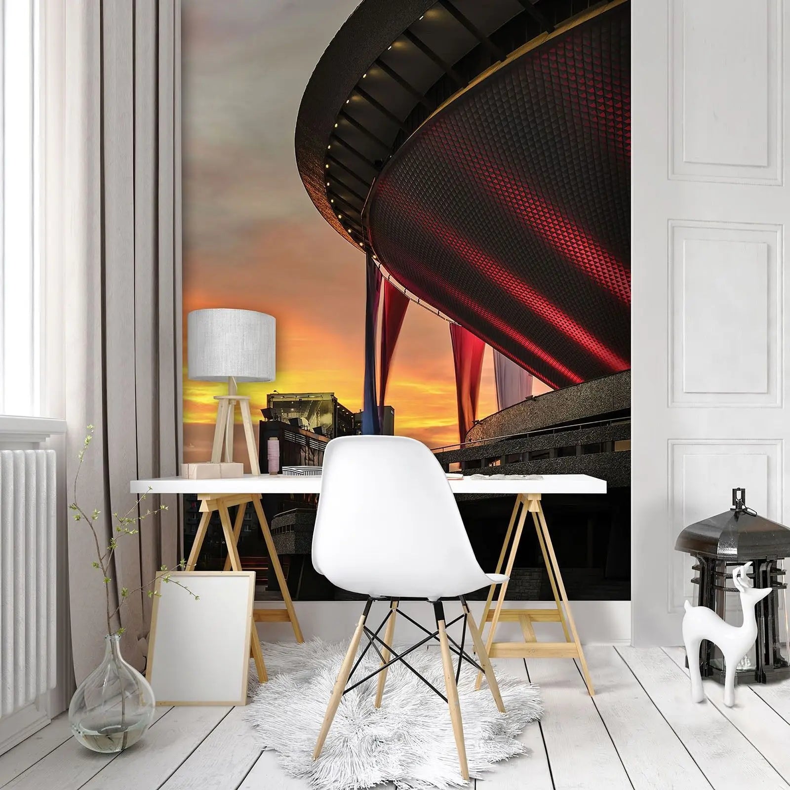 Billede 5 af Fototapet - Katowice Spodek ved solnedgang