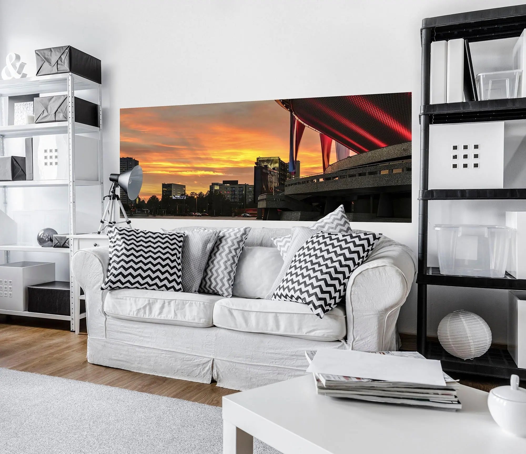 Billede 6 af Fototapet - Katowice Spodek ved solnedgang