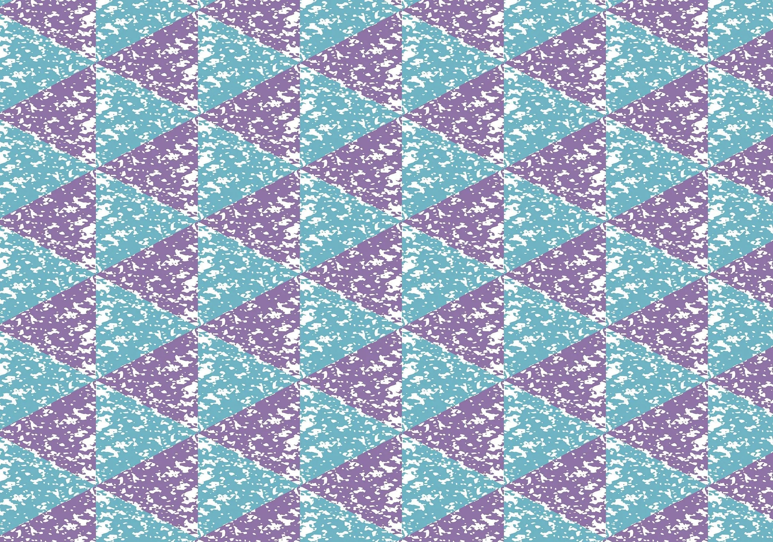 Billede 6 af Fototapet - Lilla og turkis geometrisk mønster med hvide pletter