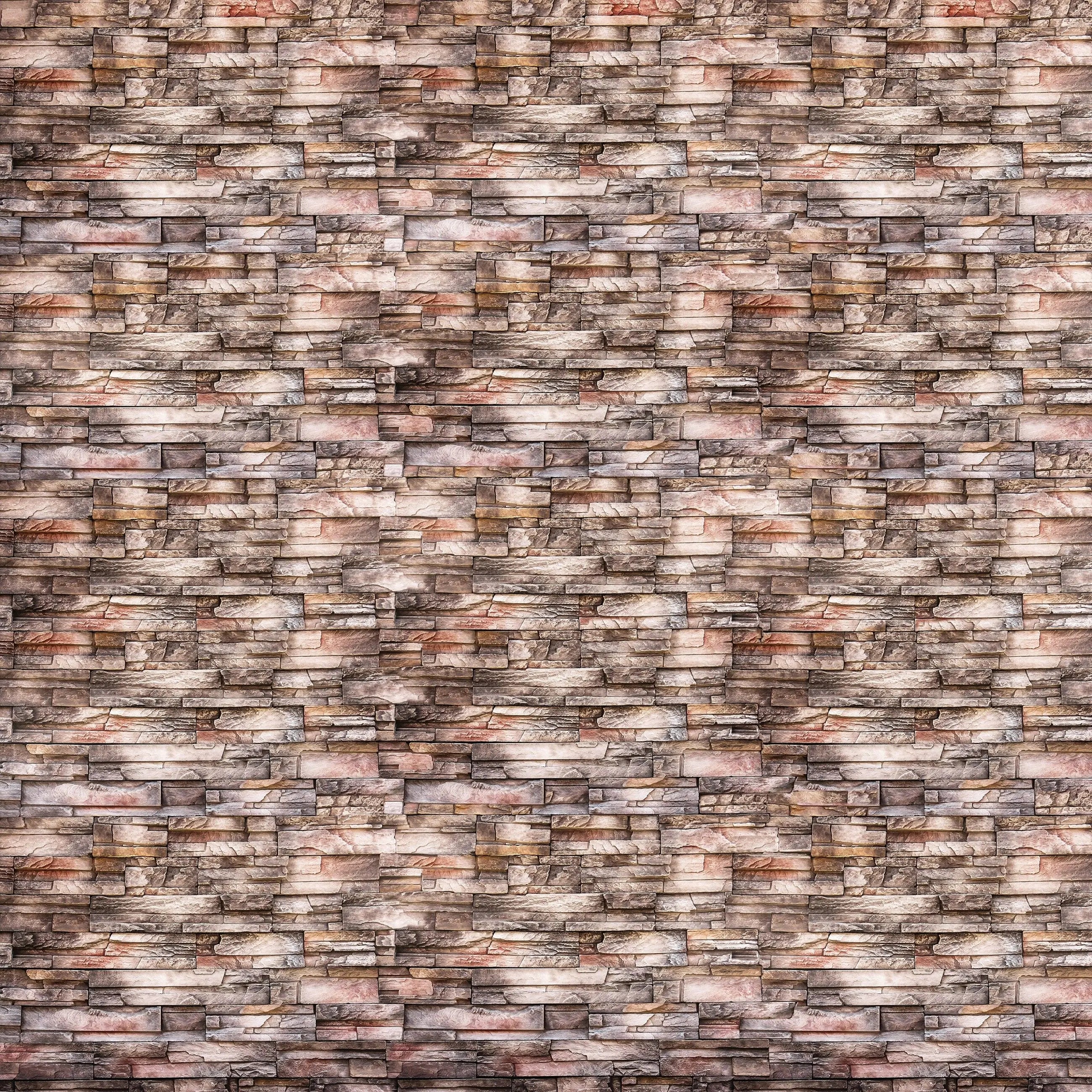 Billede 14 af Fototapet - Lysebrun og grå vævet stenmur