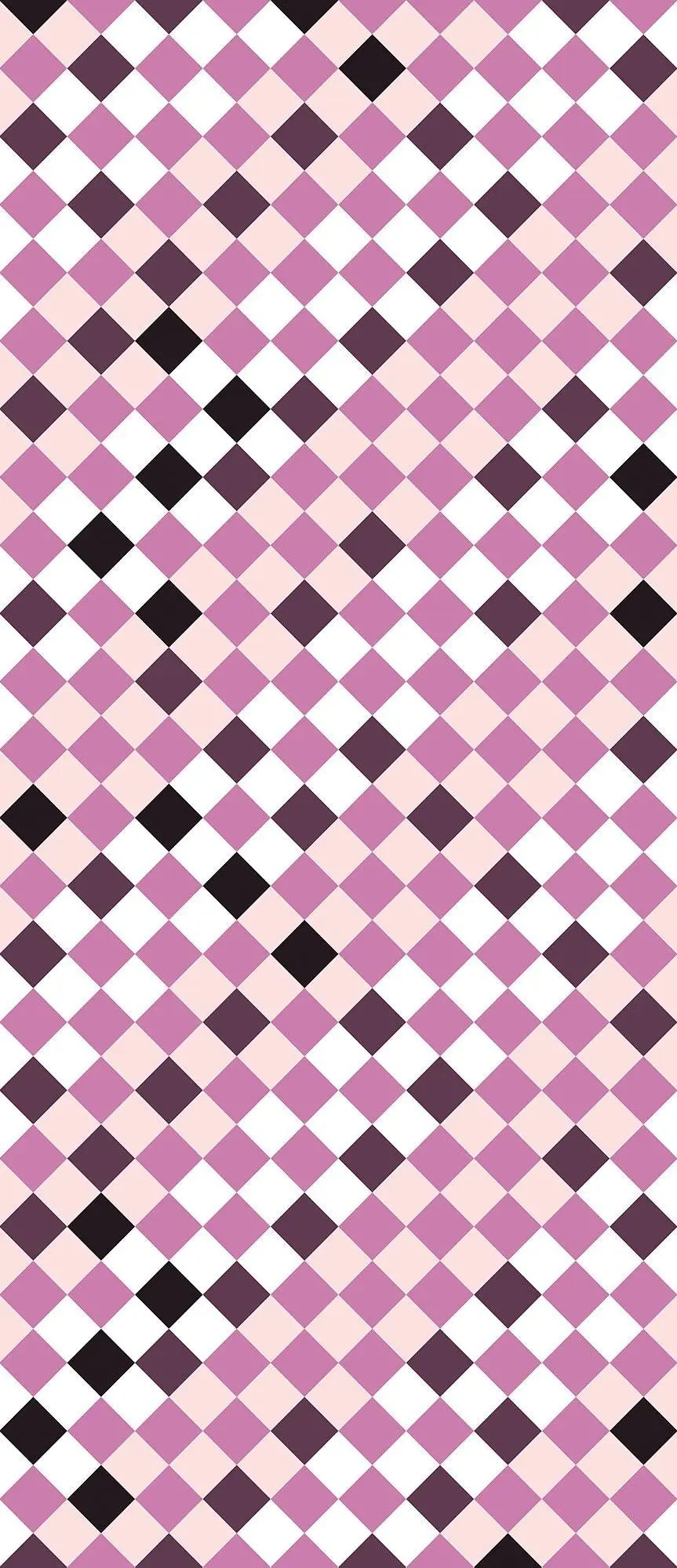 Billede 9 af Fototapet - Lyserød og lilla harlekinternet med hvide felter