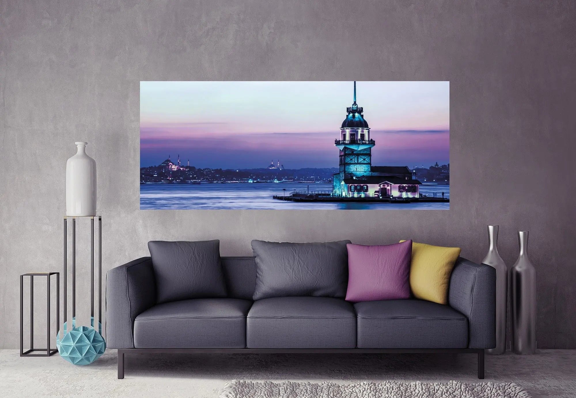 Billede 4 af Fototapet - Maidens Tårn i Istanbul ved solnedgang