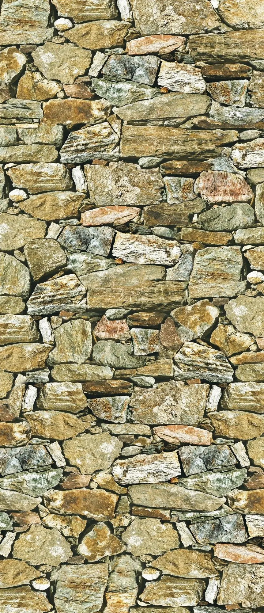 Billede 11 af Fototapet - Naturstensmur med forskellige farver