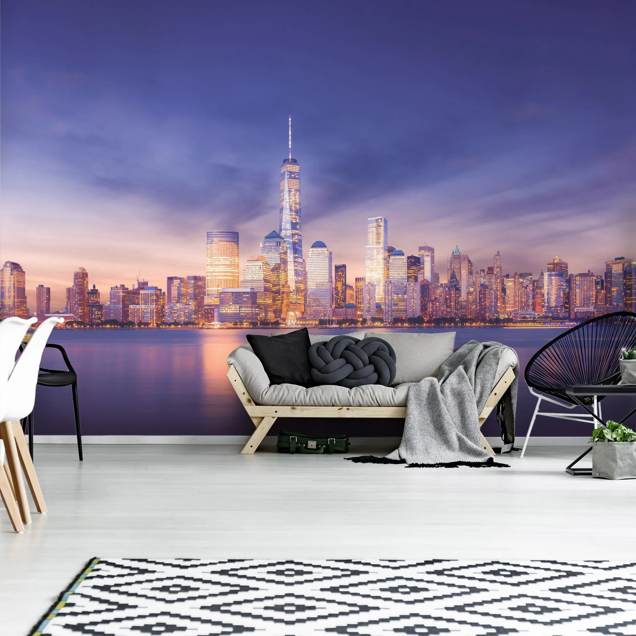 Billede 14 af Fototapet - New York Skyline ved solnedgang