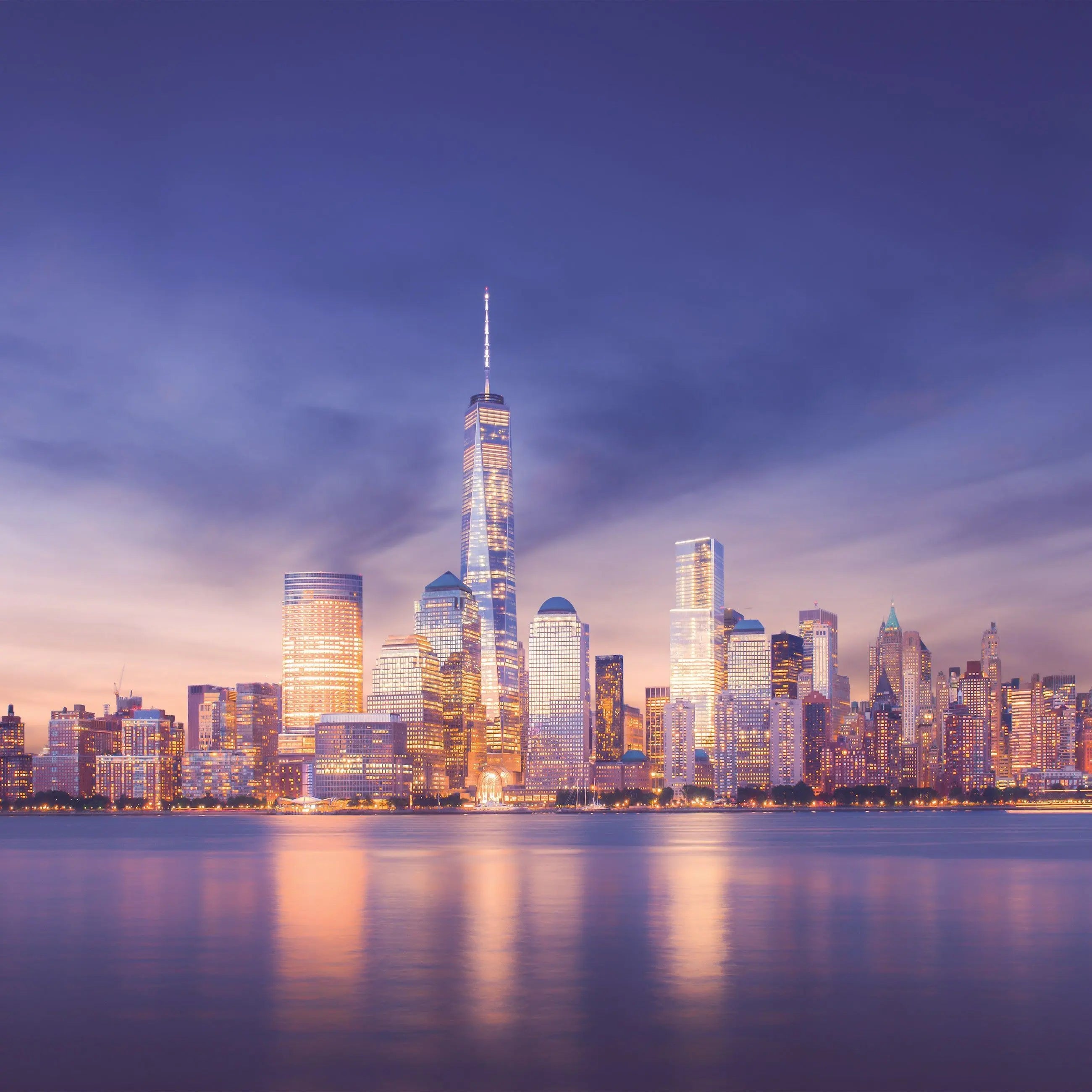 Billede 15 af Fototapet - New York Skyline ved solnedgang