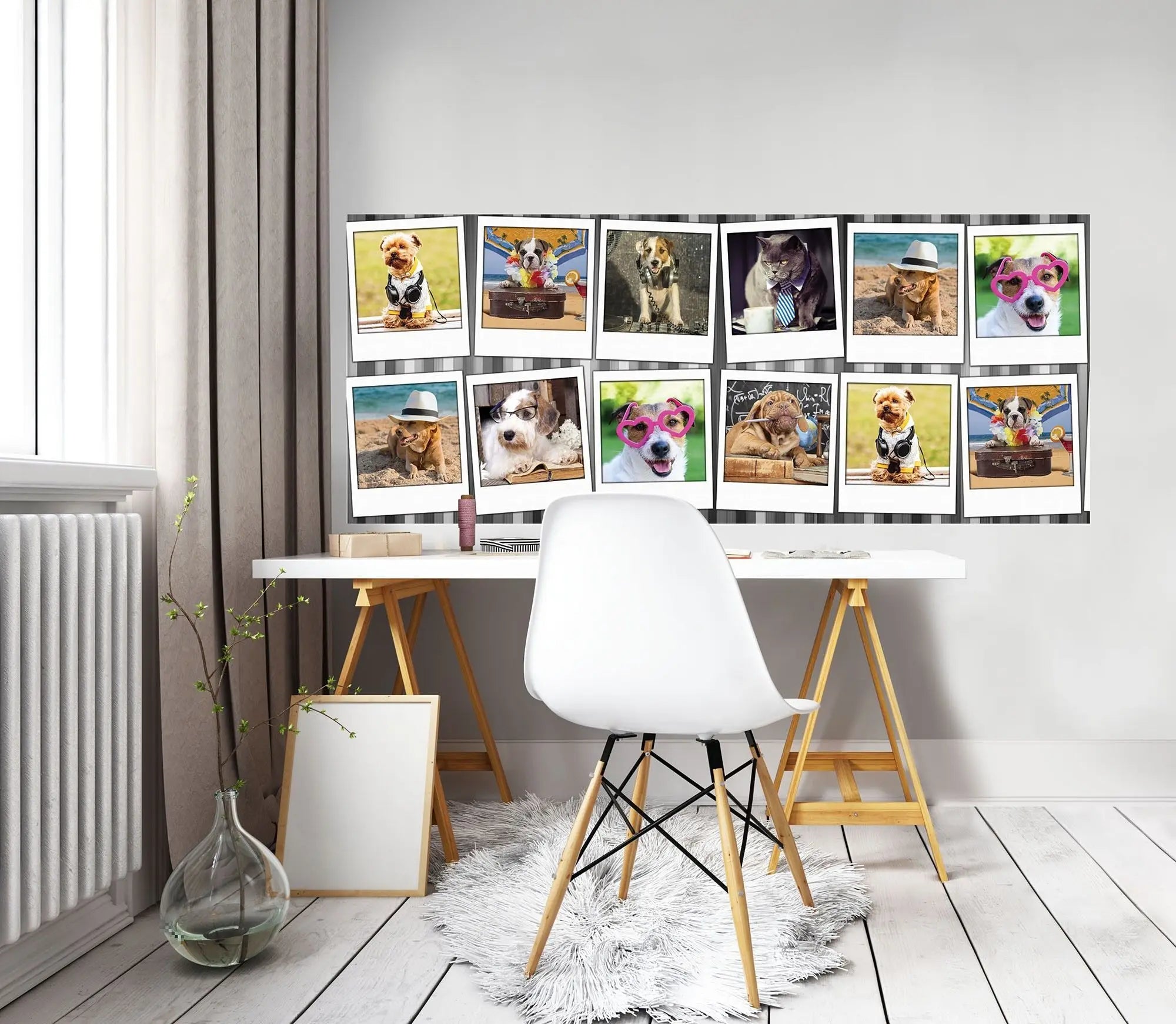 Billede 10 af Fototapet - Otte billeder af klædte hunde og katte i forskellige temaer