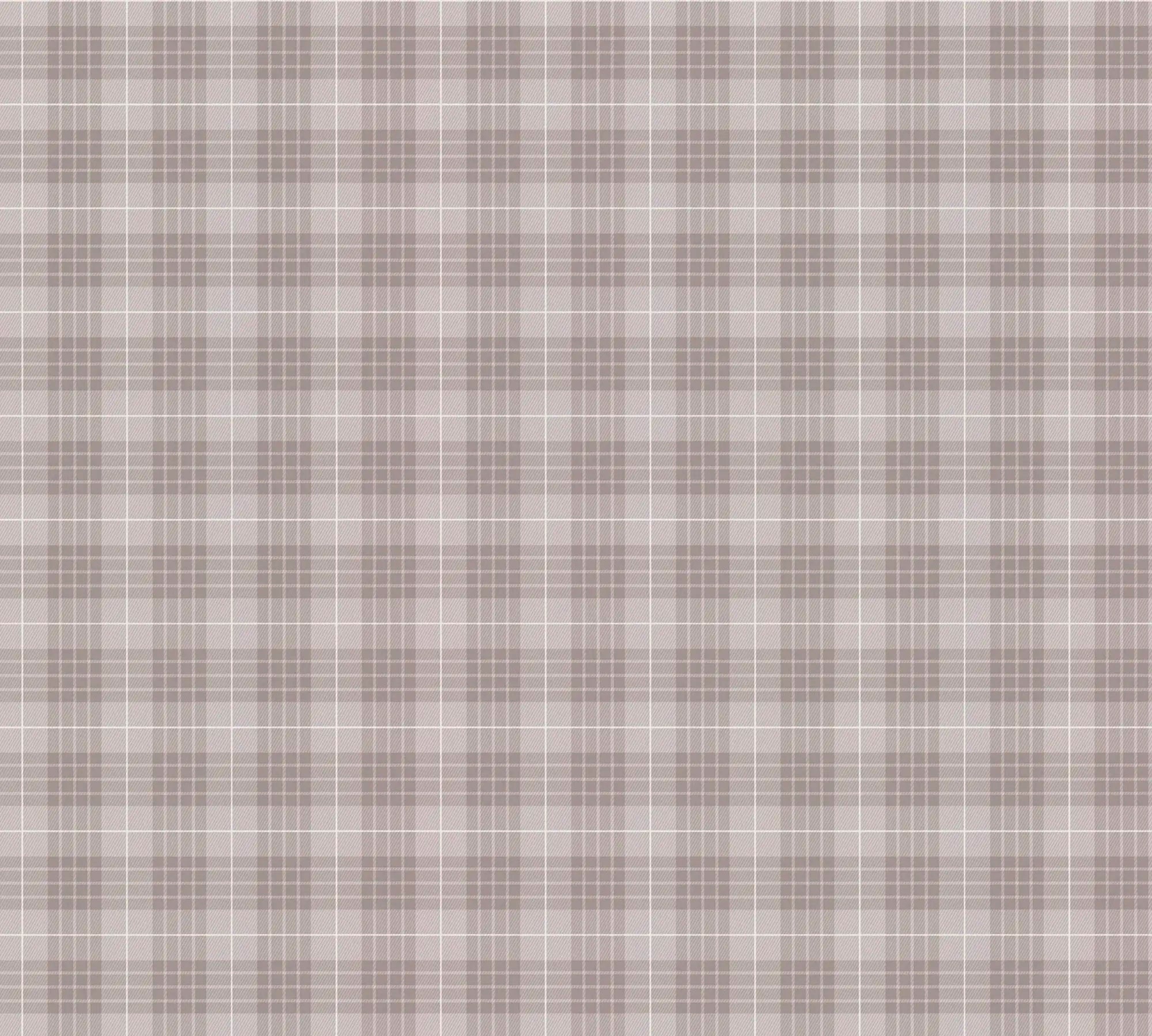 Nærbillede af tapetet Plaid Reverie - Whispering Dove, der viser et diskret ternet mønster i bløde nuancer.