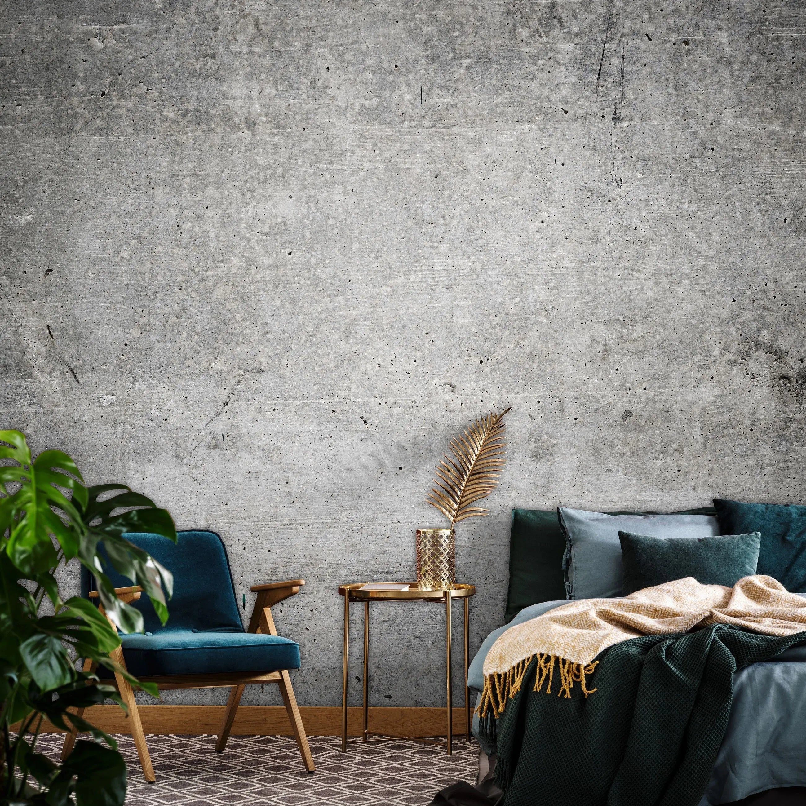 Billede 18 af Fototapet - Rå betonvæg med ujævnheder