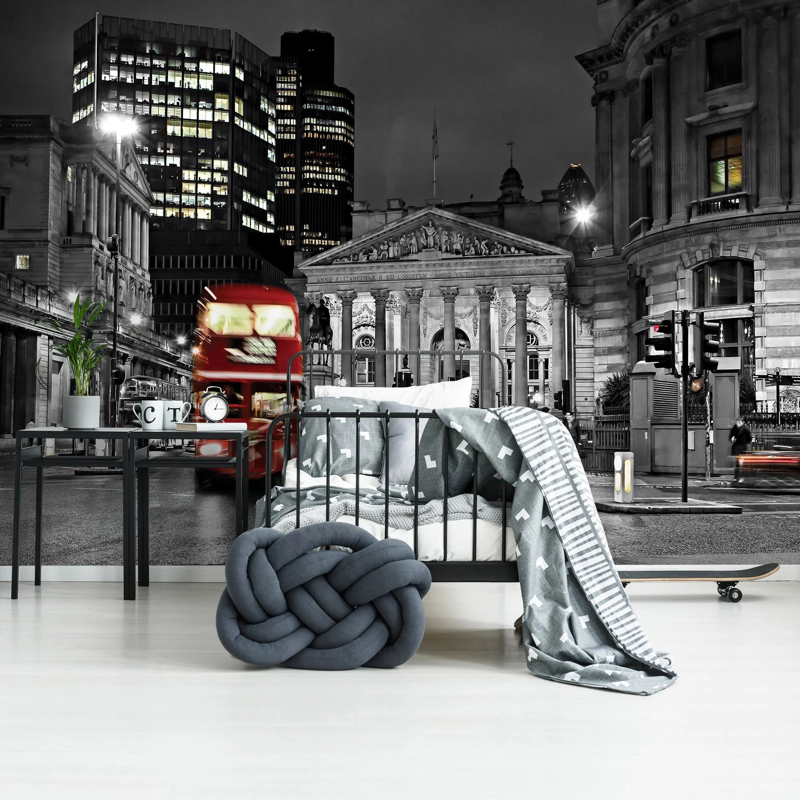 Billede 7 af Fototapet - Rød dobbeltdækkerbus foran Royal Exchange i London