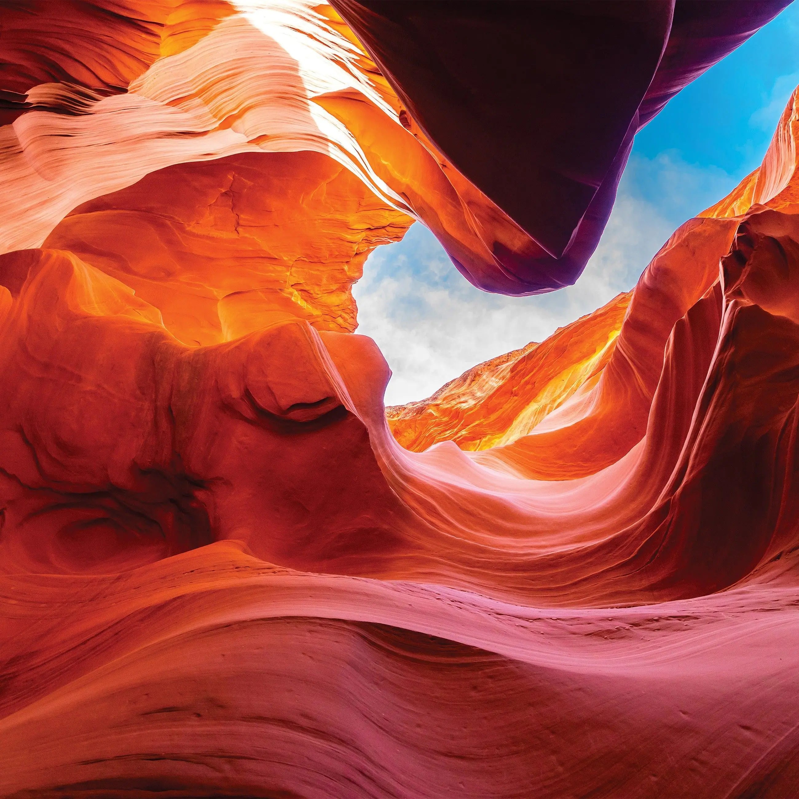 Billede 7 af Fototapet - Røde sandstensklipper i Antelope Canyon, Arizona