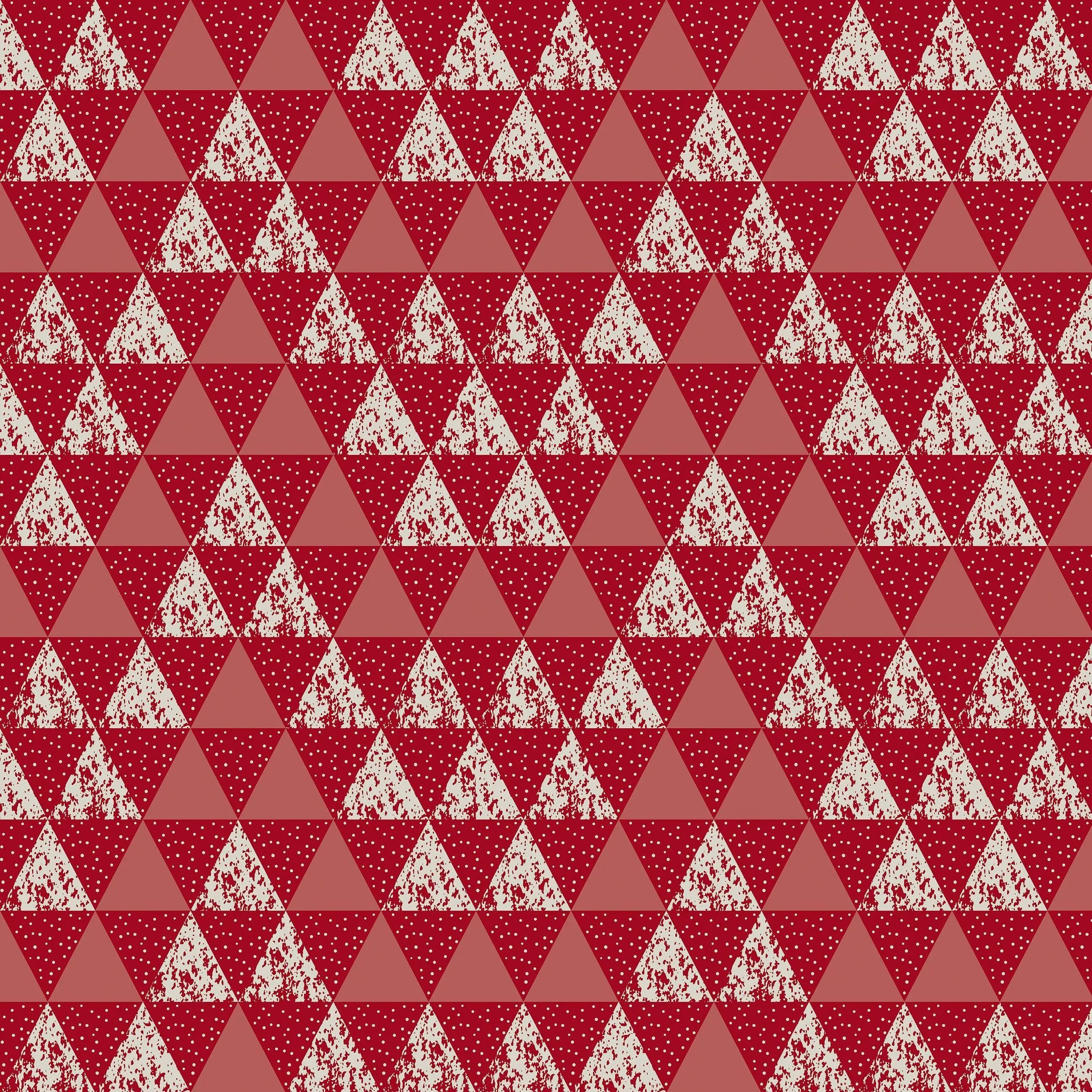 Billede 16 af Fototapet - Rødt og hvidt trekantmønster